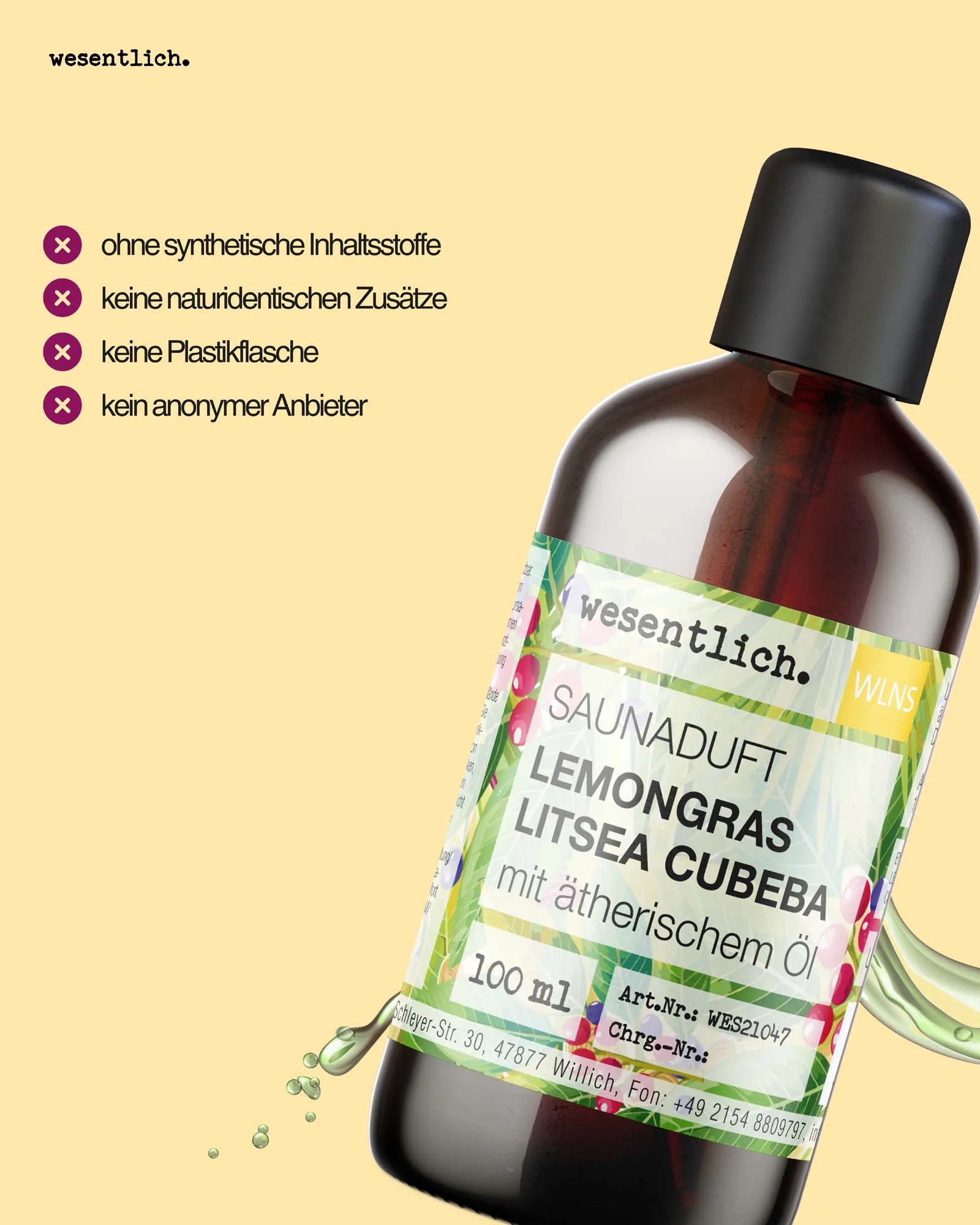 Saunaduft Lemongras-Litsea Cubeba 100ml