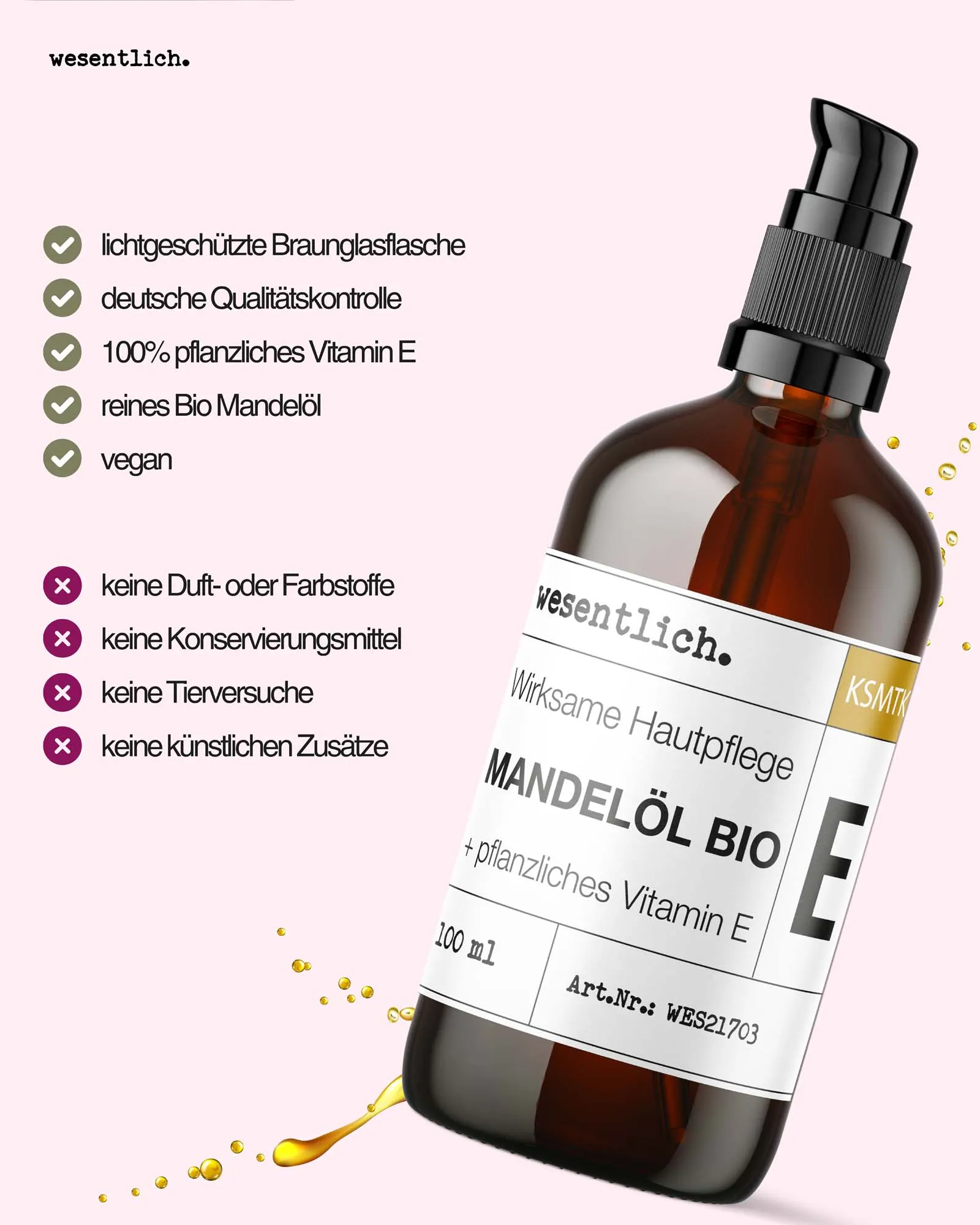 Mandelöl bio + Vitamin E 100ml