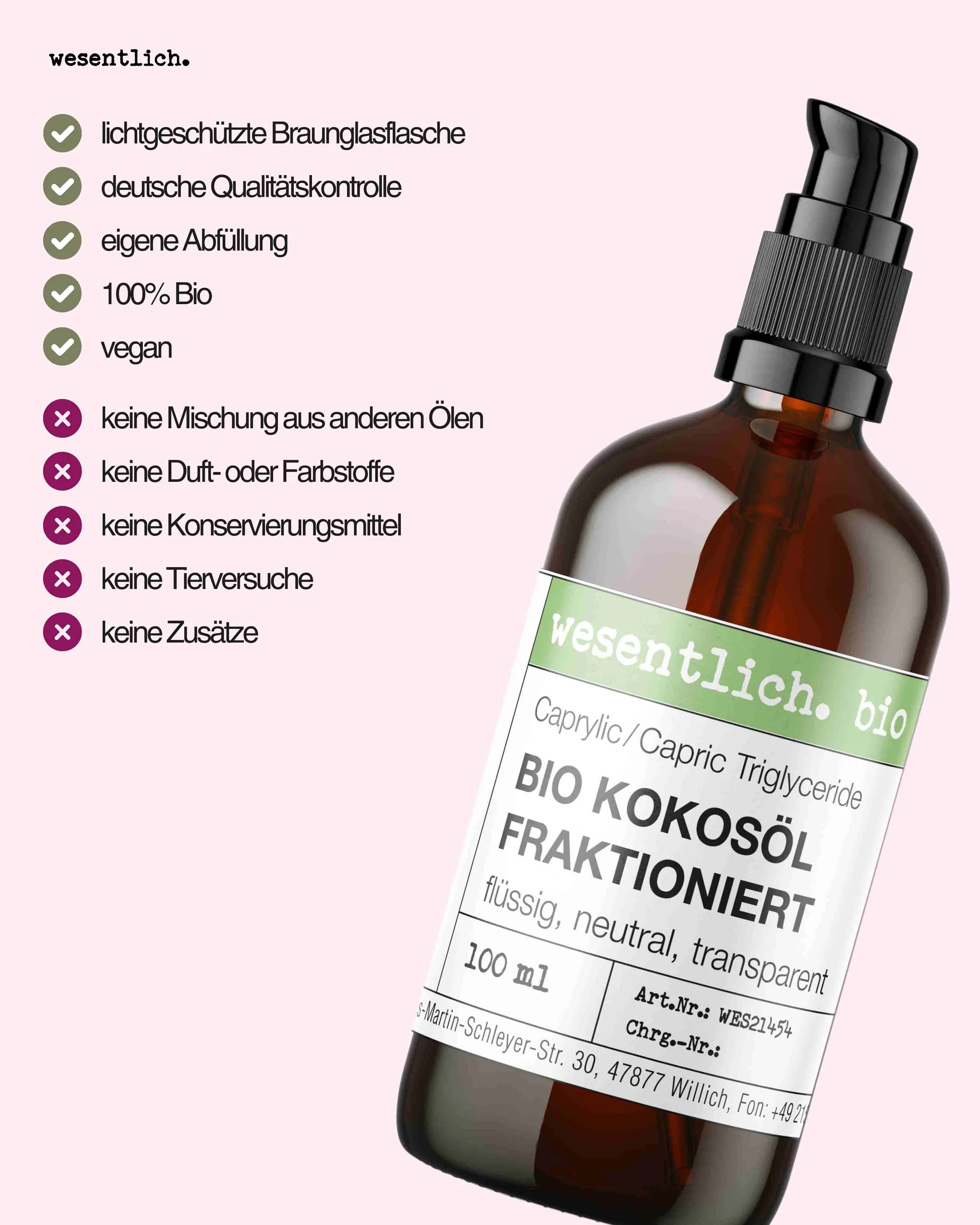 Kokosöl fraktioniert bio 100ml