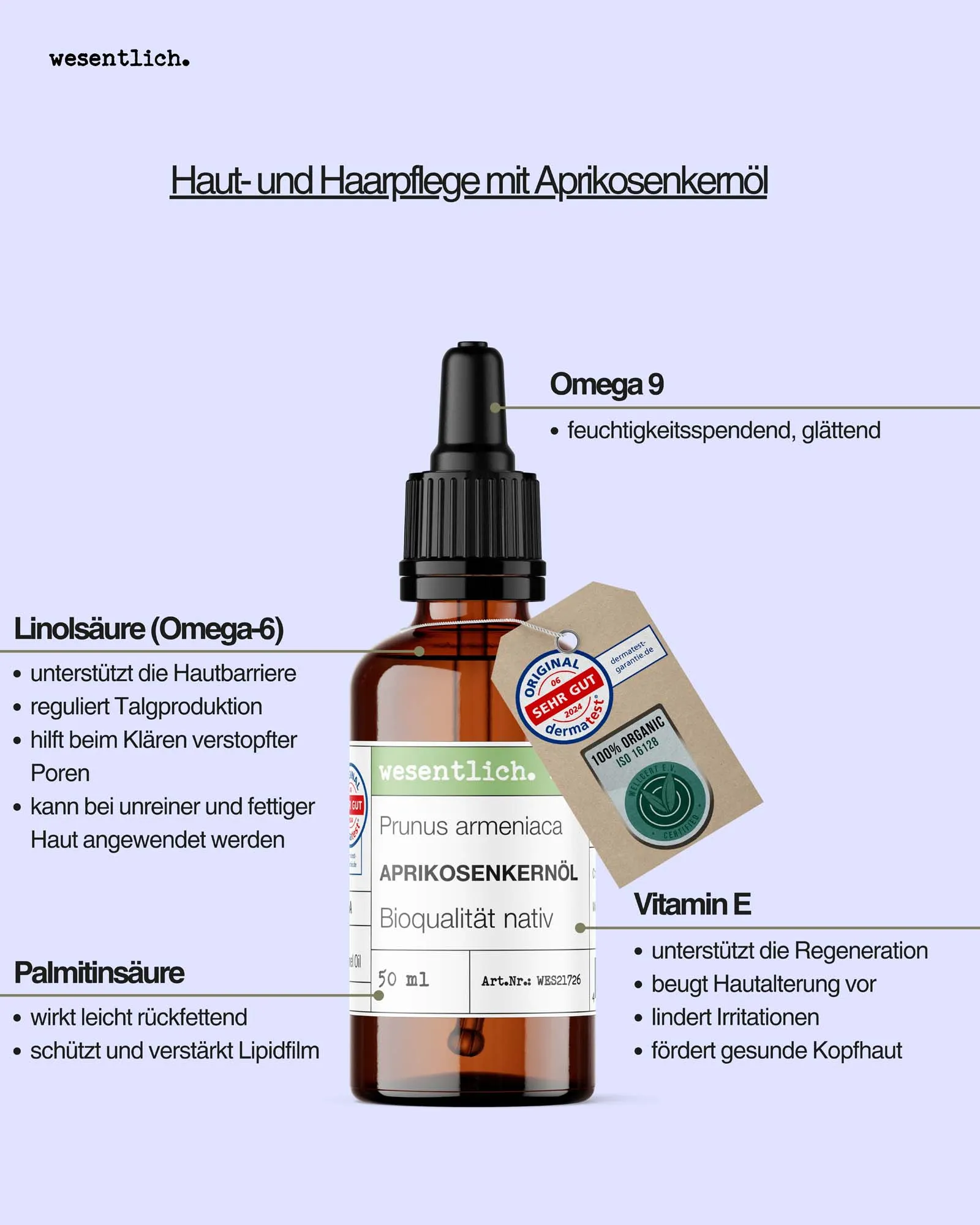 Aprikosenkernöl BIO kaltgepresst 50ml