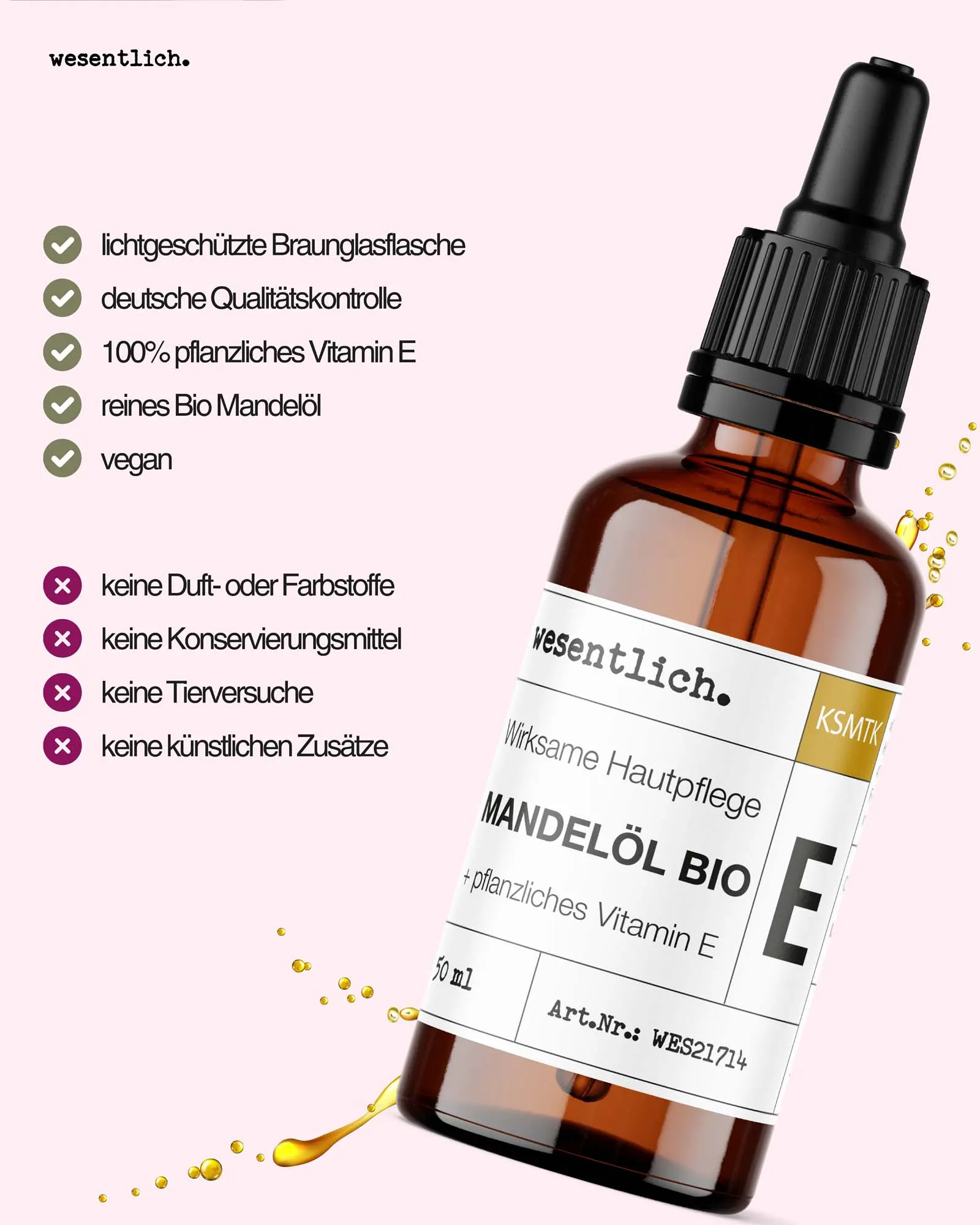 Mandelöl bio + Vitamin E 50ml