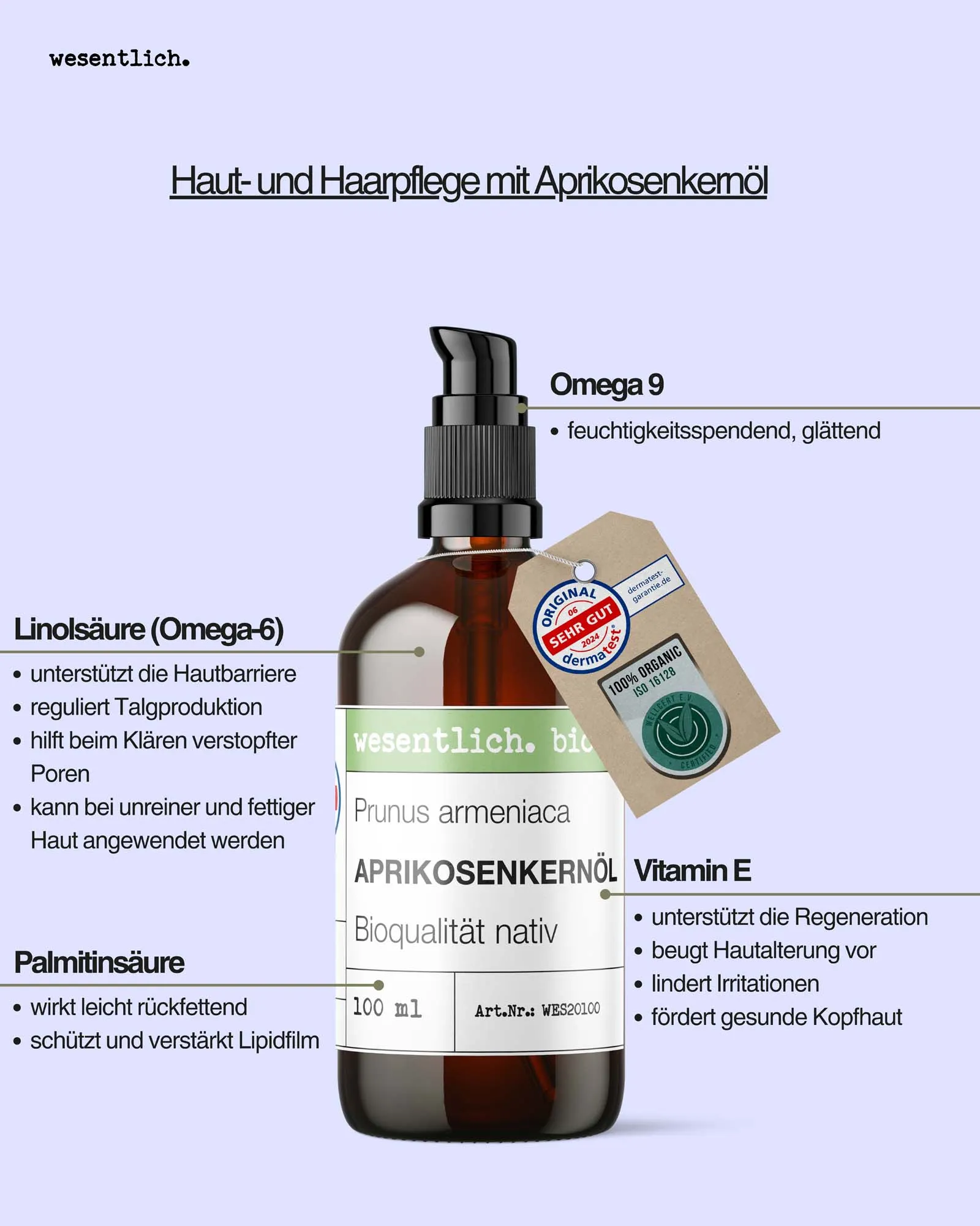 Aprikosenkernöl BIO kaltgepresst 100ml