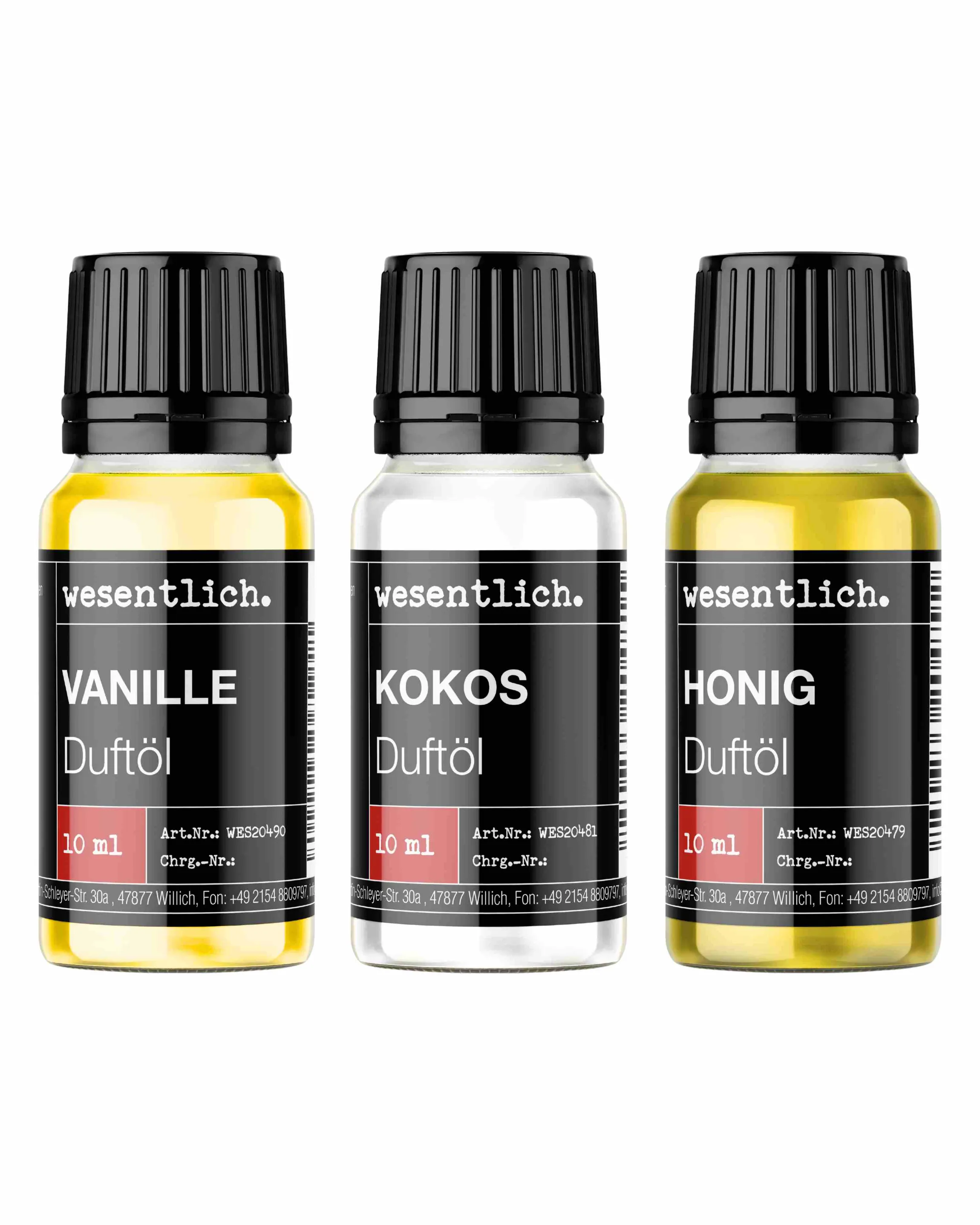 Duftöl-Set "Süss" - Vanille, Kokos, Honig (3x10ml) 