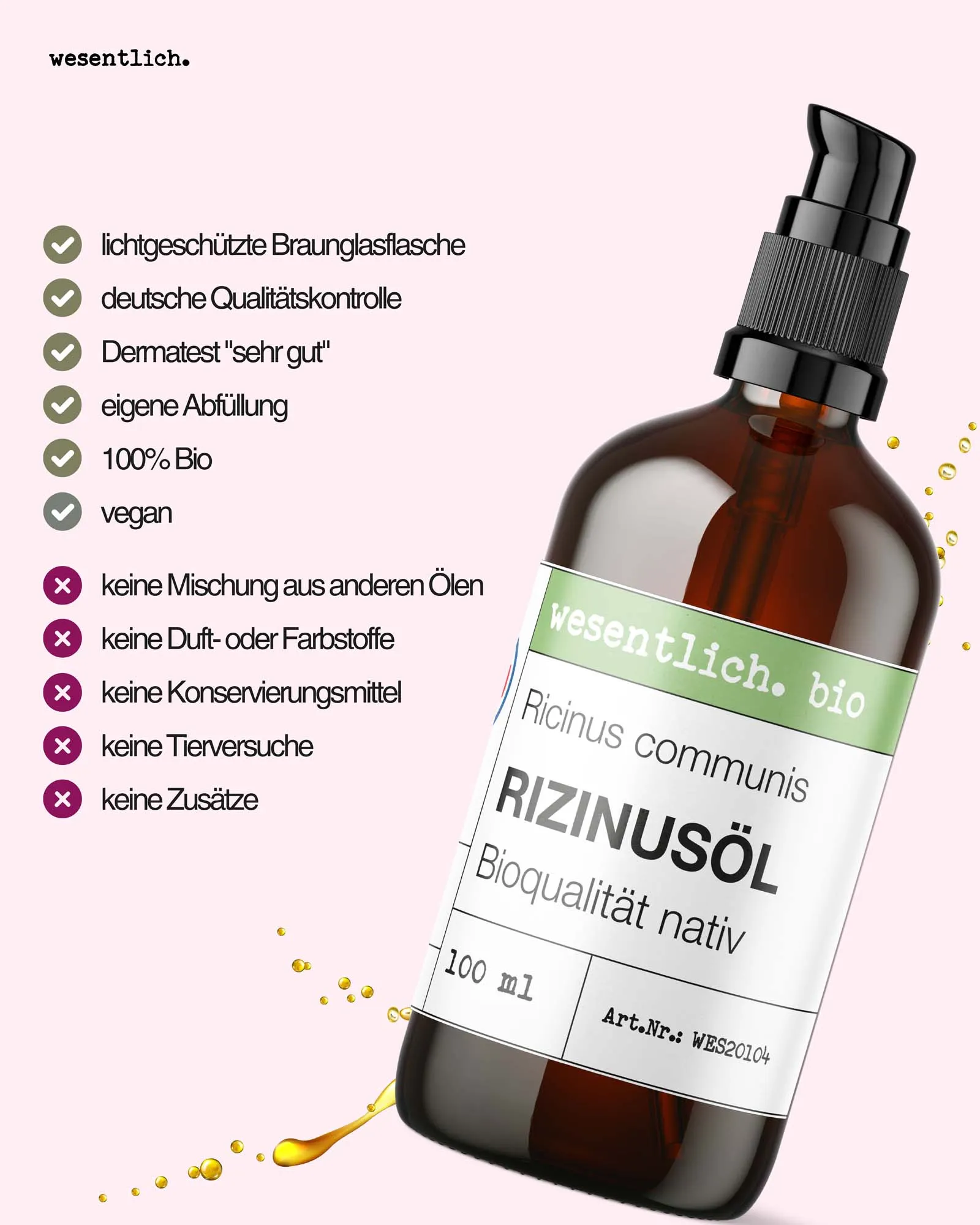 Rizinusöl BIO kaltgepr. 100ml