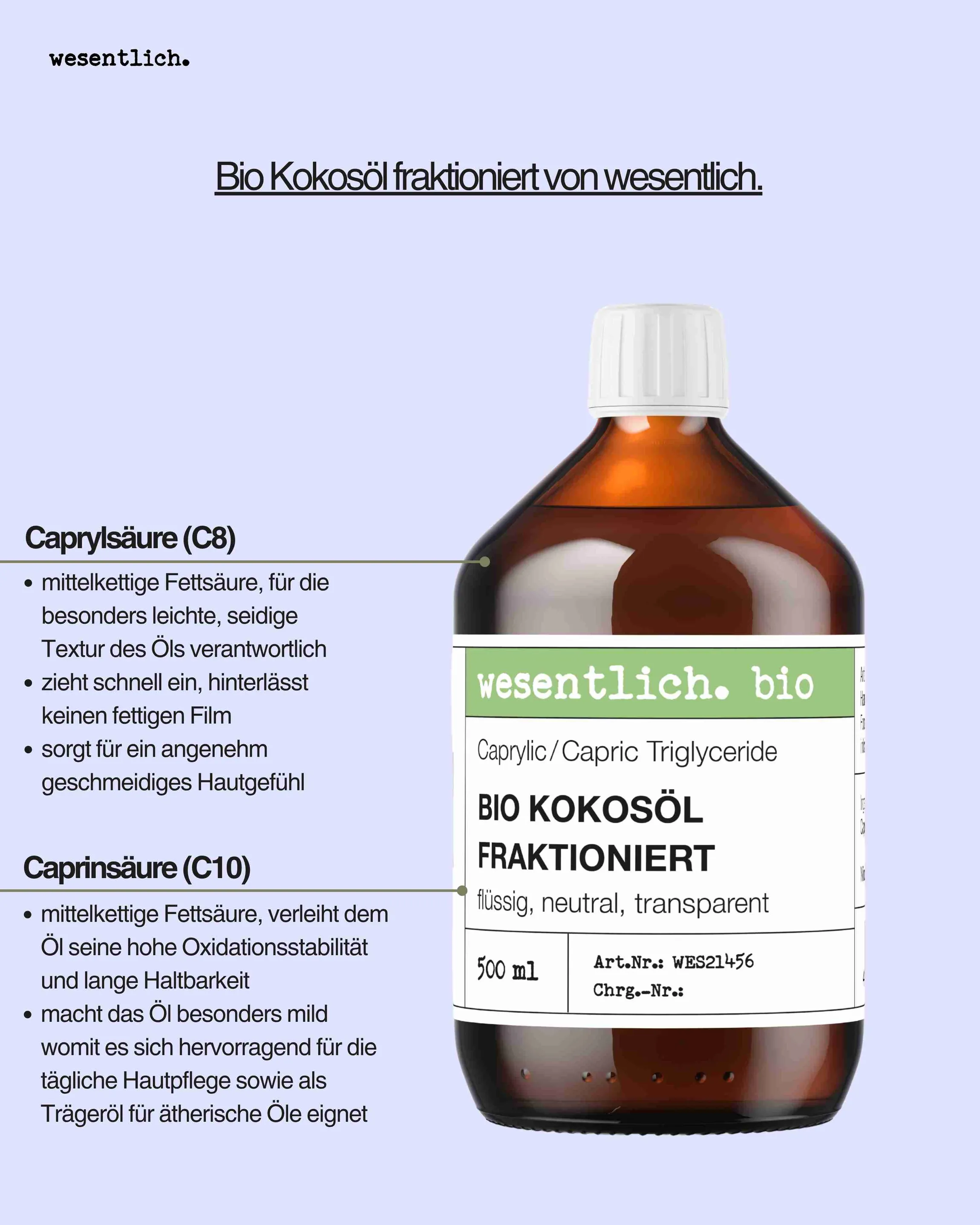 Kokosöl fraktioniert bio 500ml