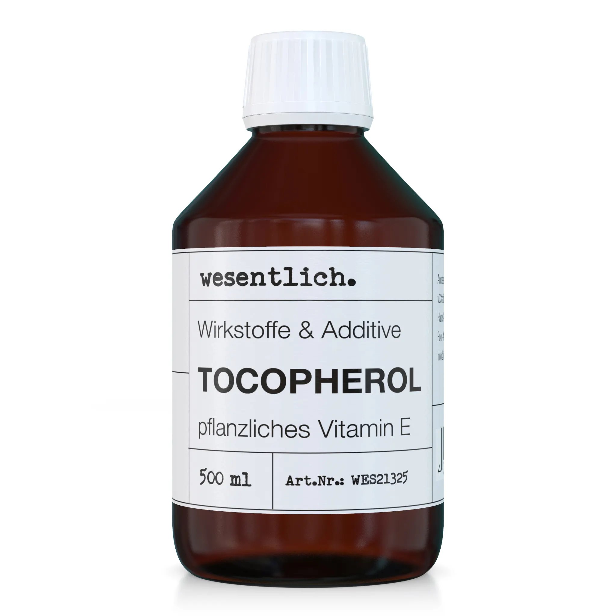 Tocopherol 500ml - Vitamin E, rein pflanzlich - Pflege für Haut, Haare, Nägel von wesentlich