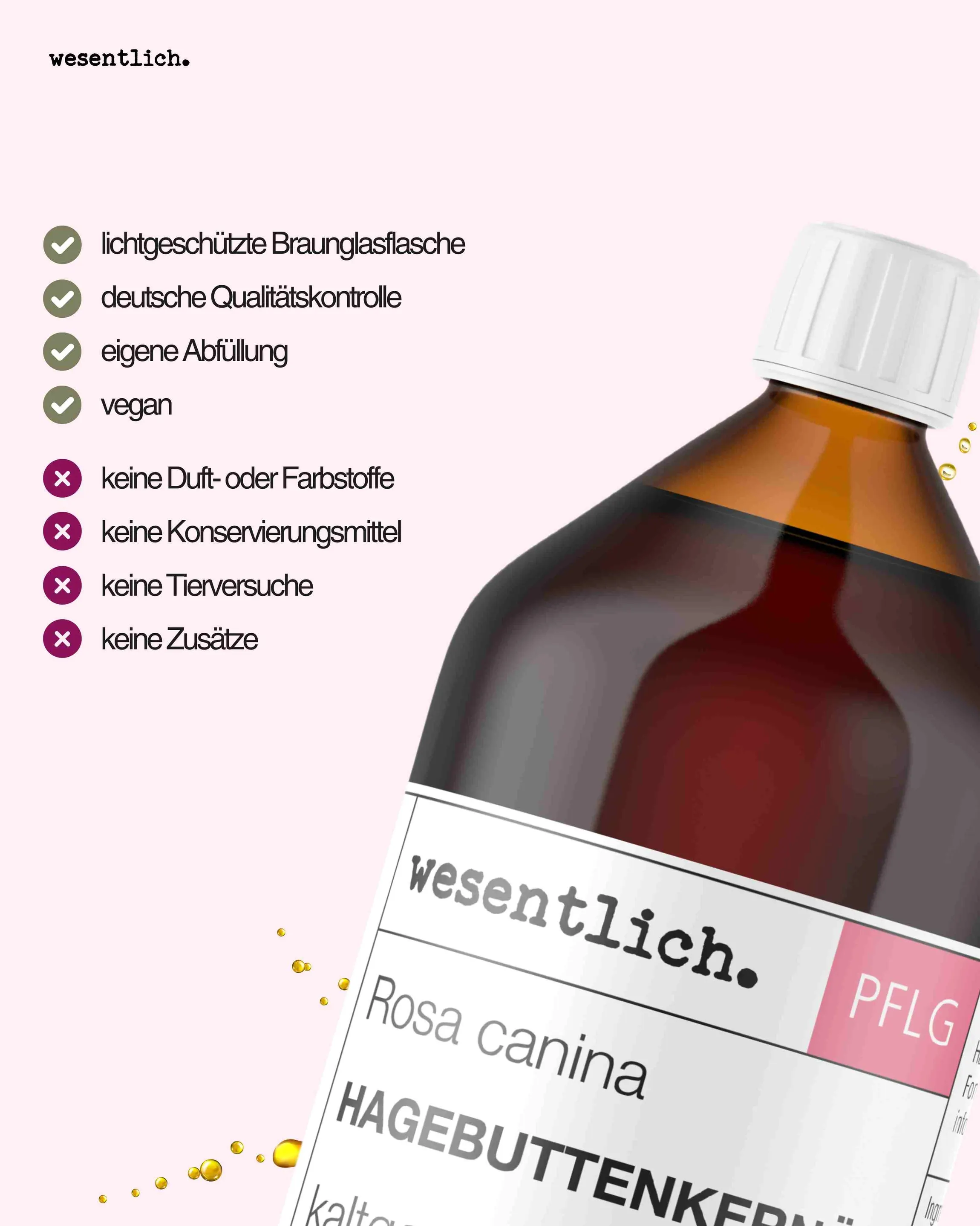 Hagebuttenkernöl kaltgepresst 1000ml