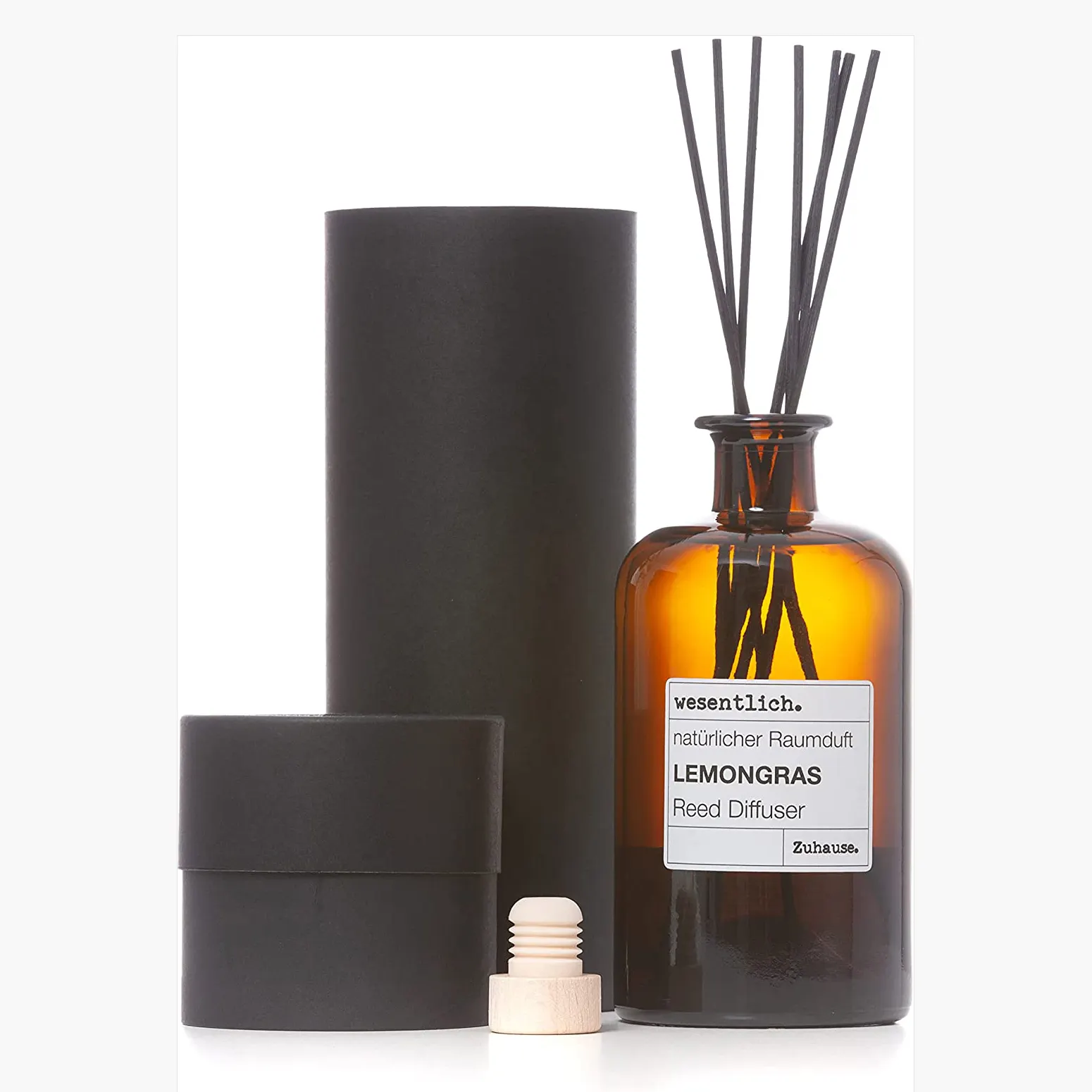 Reed Diffuser Raumduft Lemongras (400ml) inkl. 7 Kapillarstäbchen