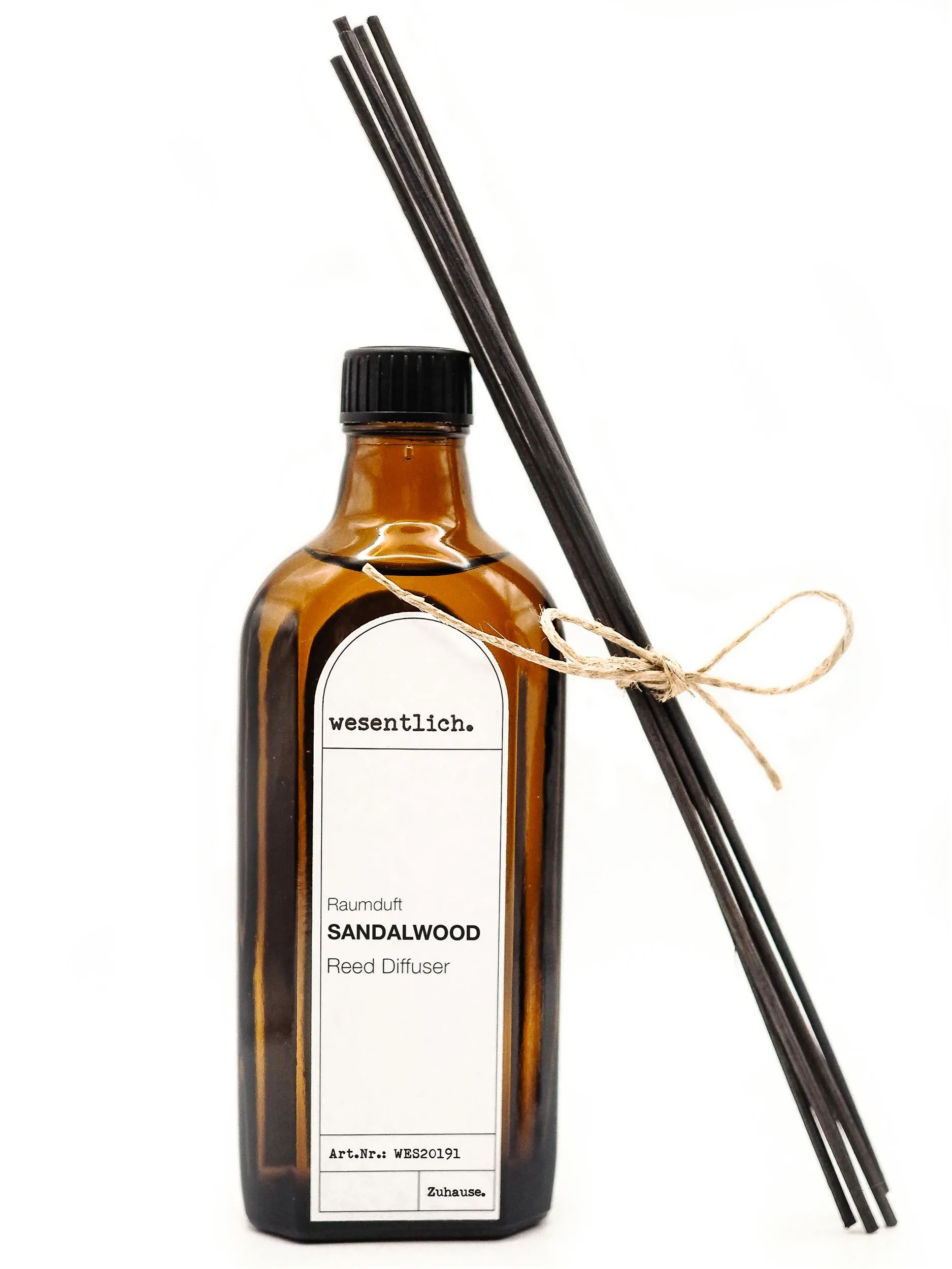 Reed Diffuser Raumduft Sandalwood (200ml) inkl. 5 Kapillarstäbchen 