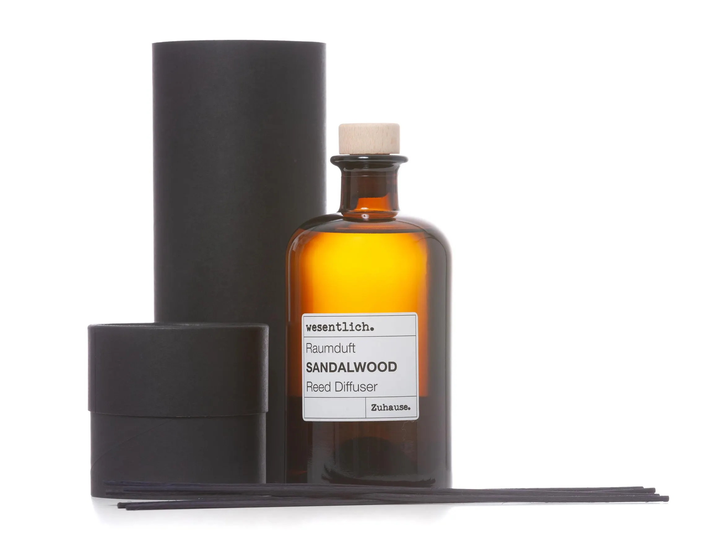 Reed Diffuser Raumduft Sandalwood (400ml) inkl. 7 Kapillarstäbchen
