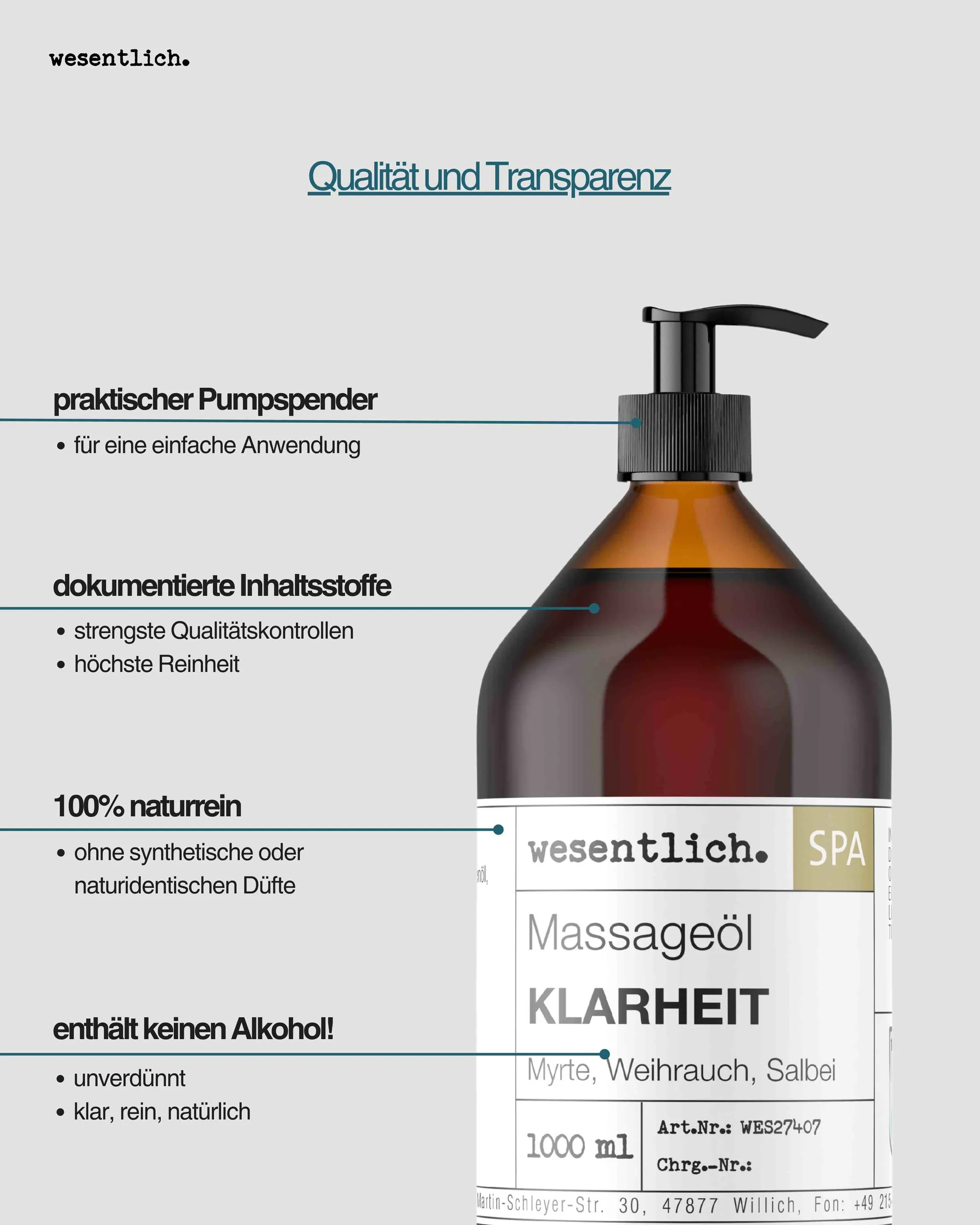 Massageöl "Klarheit" 1000ml