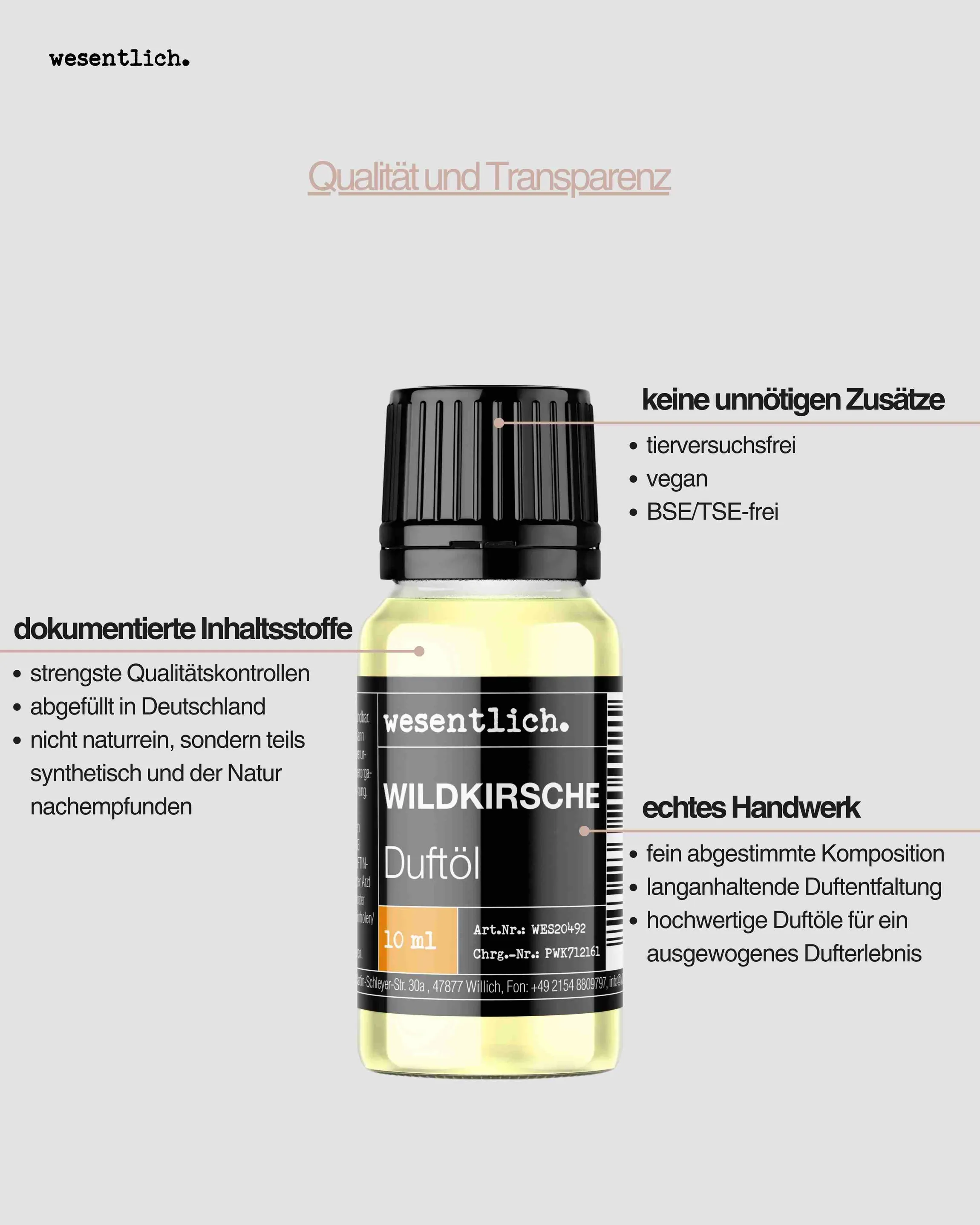Duftöl-Set "Frucht" - Erdbeere, Pfirsich, Wildkirsche (3x10ml) 