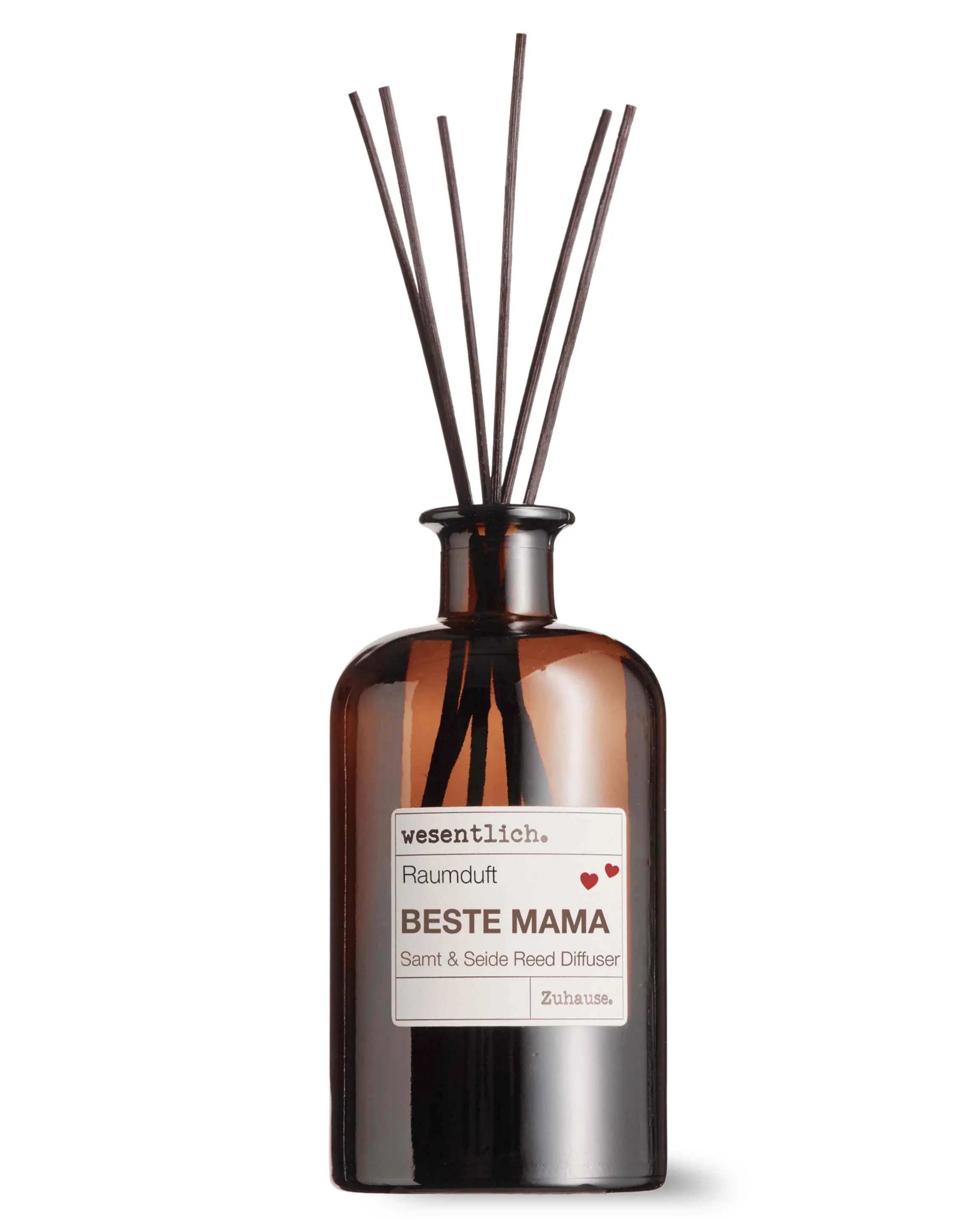 Reed Diffuser MAMA  - Raumduft  Samt und Seide (400ml) inkl. 7 Kapillarstäbchen in der Muttertagsedition