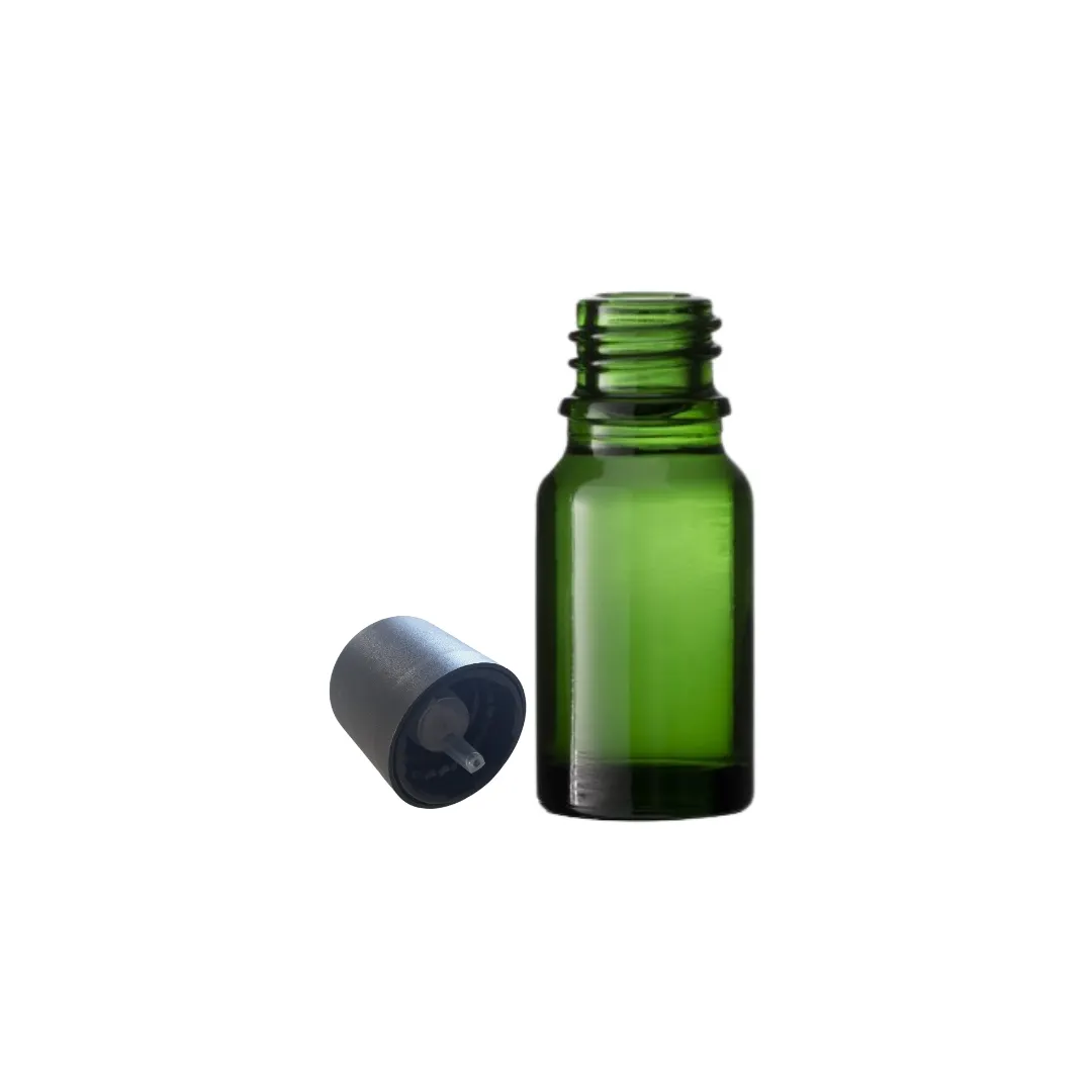 Grünglasflasche 10ml mit Originalitätsverschluss / 6er Set