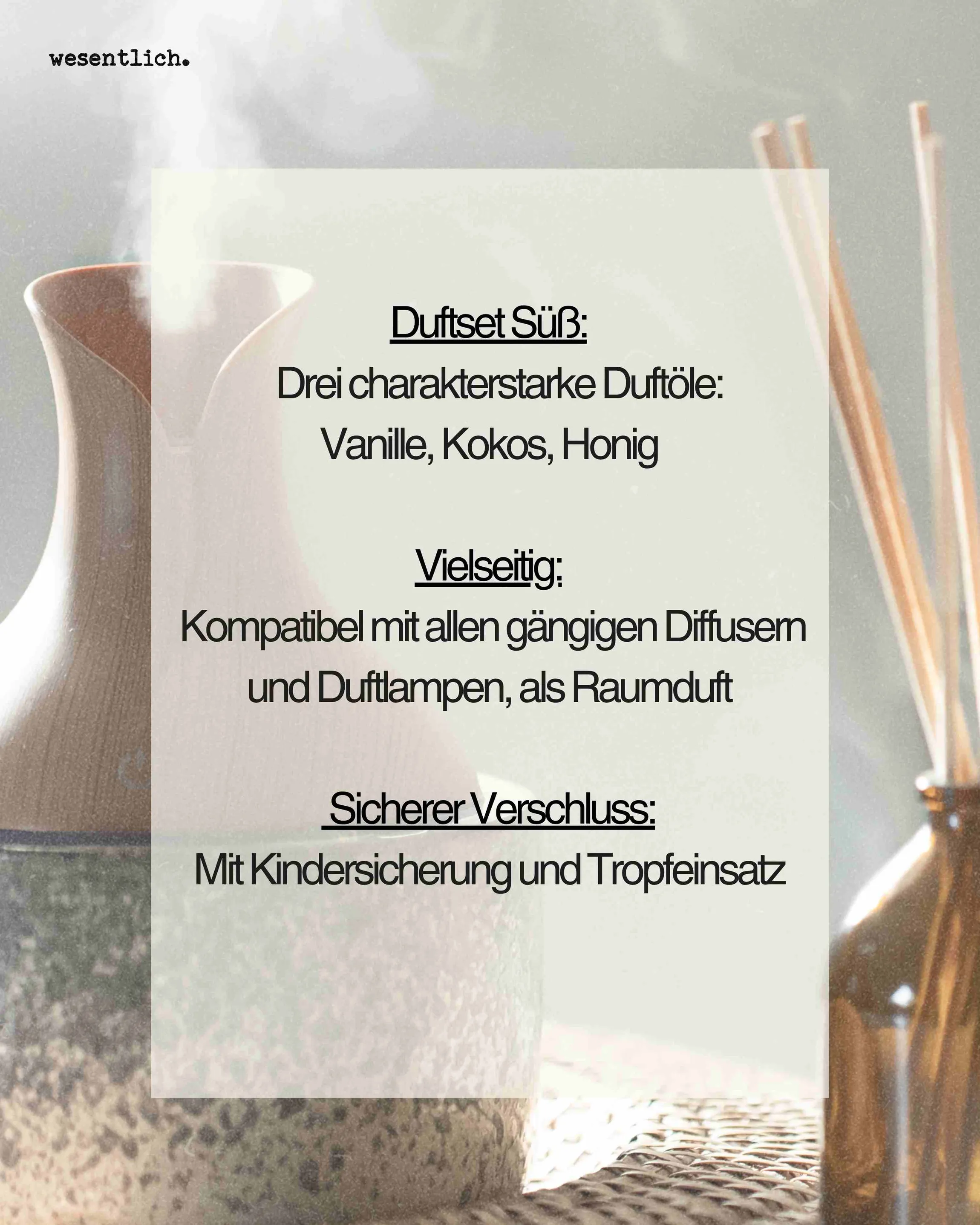 Duftöl-Set "Süss" - Vanille, Kokos, Honig (3x10ml) 