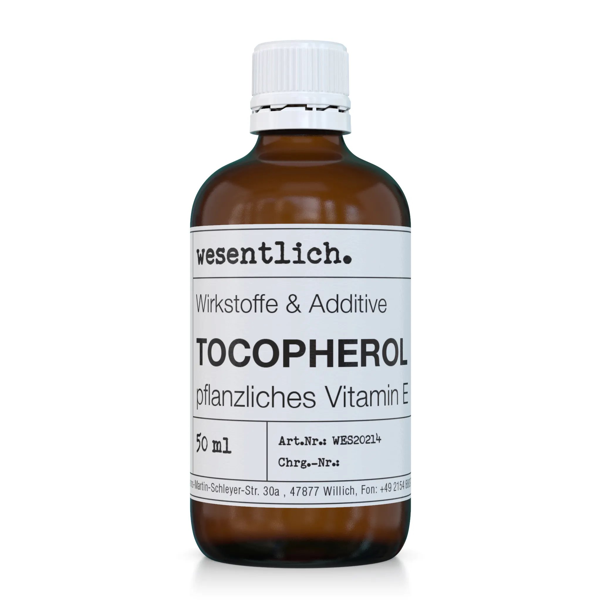 Tocopherol 50ml - Vitamin E, rein pflanzlich - Pflege für Haut, Haare, Nägel von wesentlich