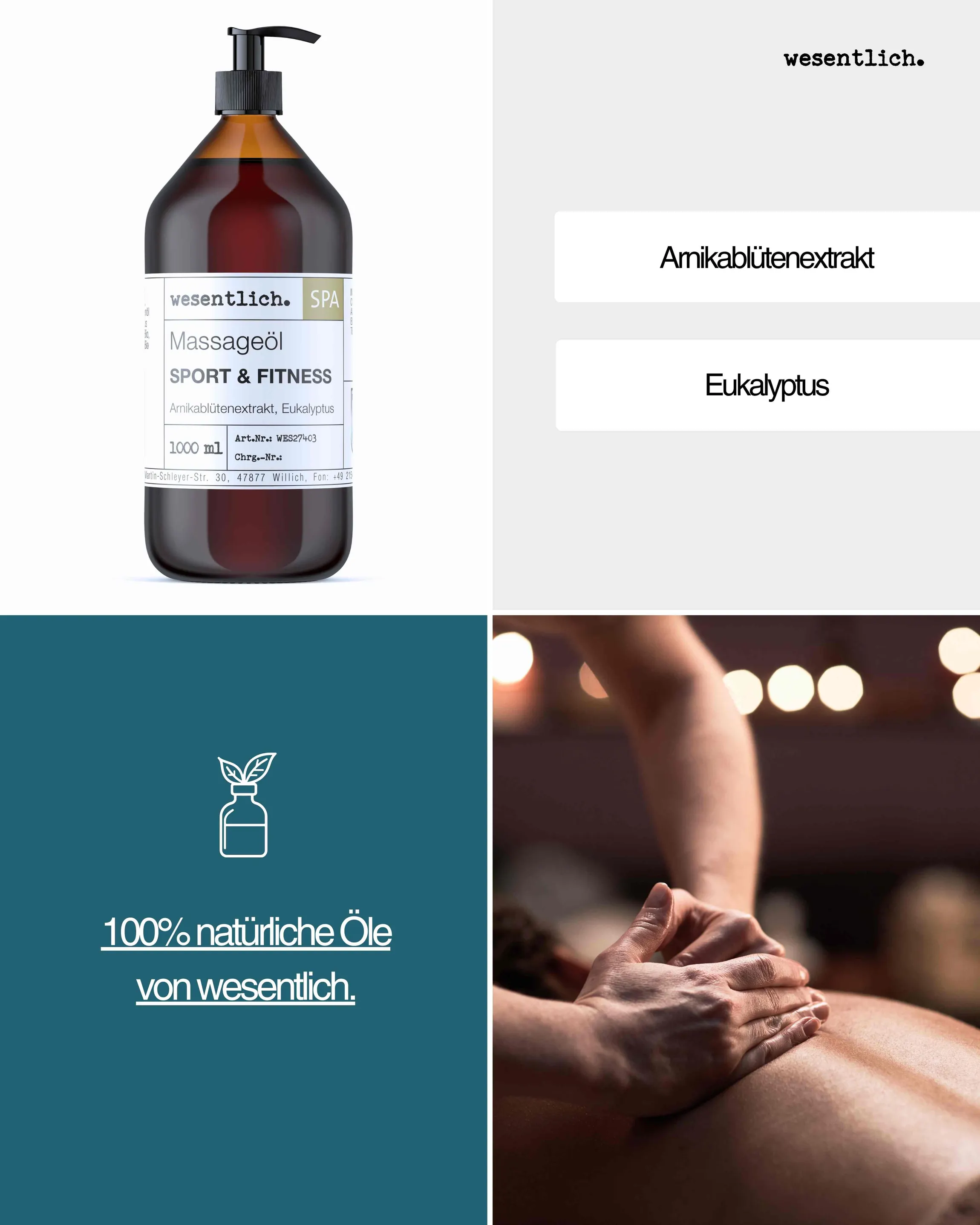 Massageöl "Sport & Fitness" 1000ml