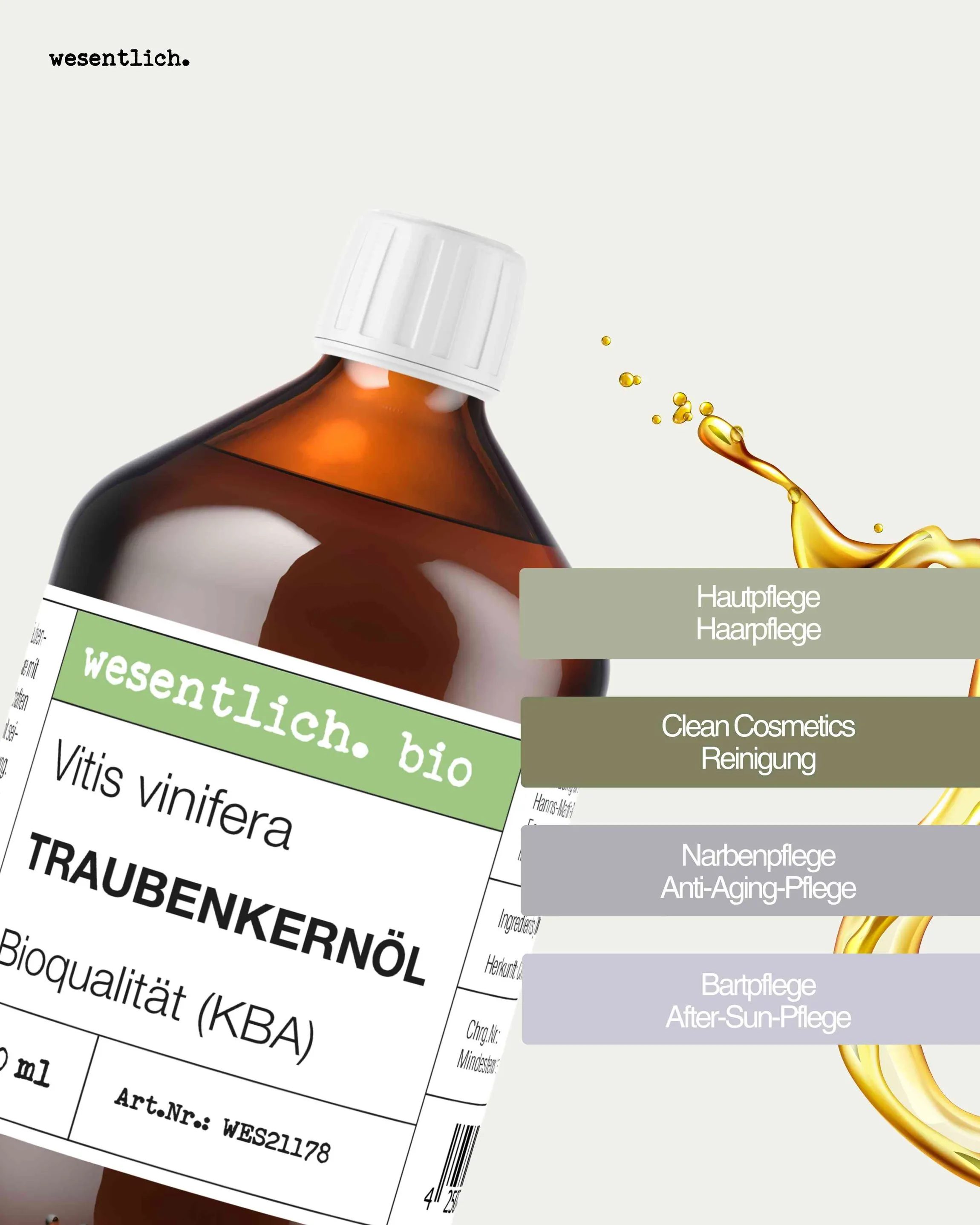 Traubenkernöl BIO kaltgepresst 500ml
