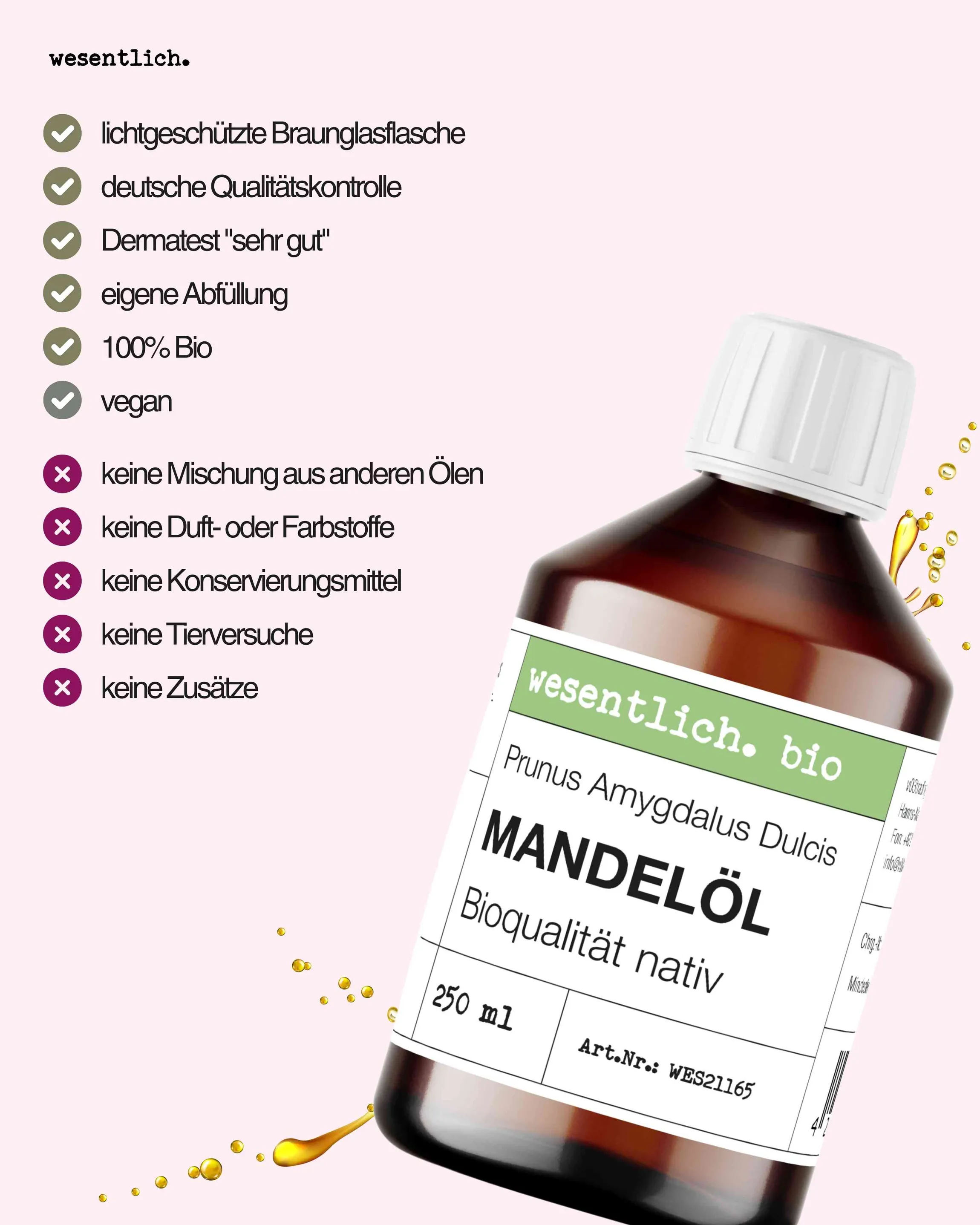Mandelöl BIO kaltgepresst 250ml