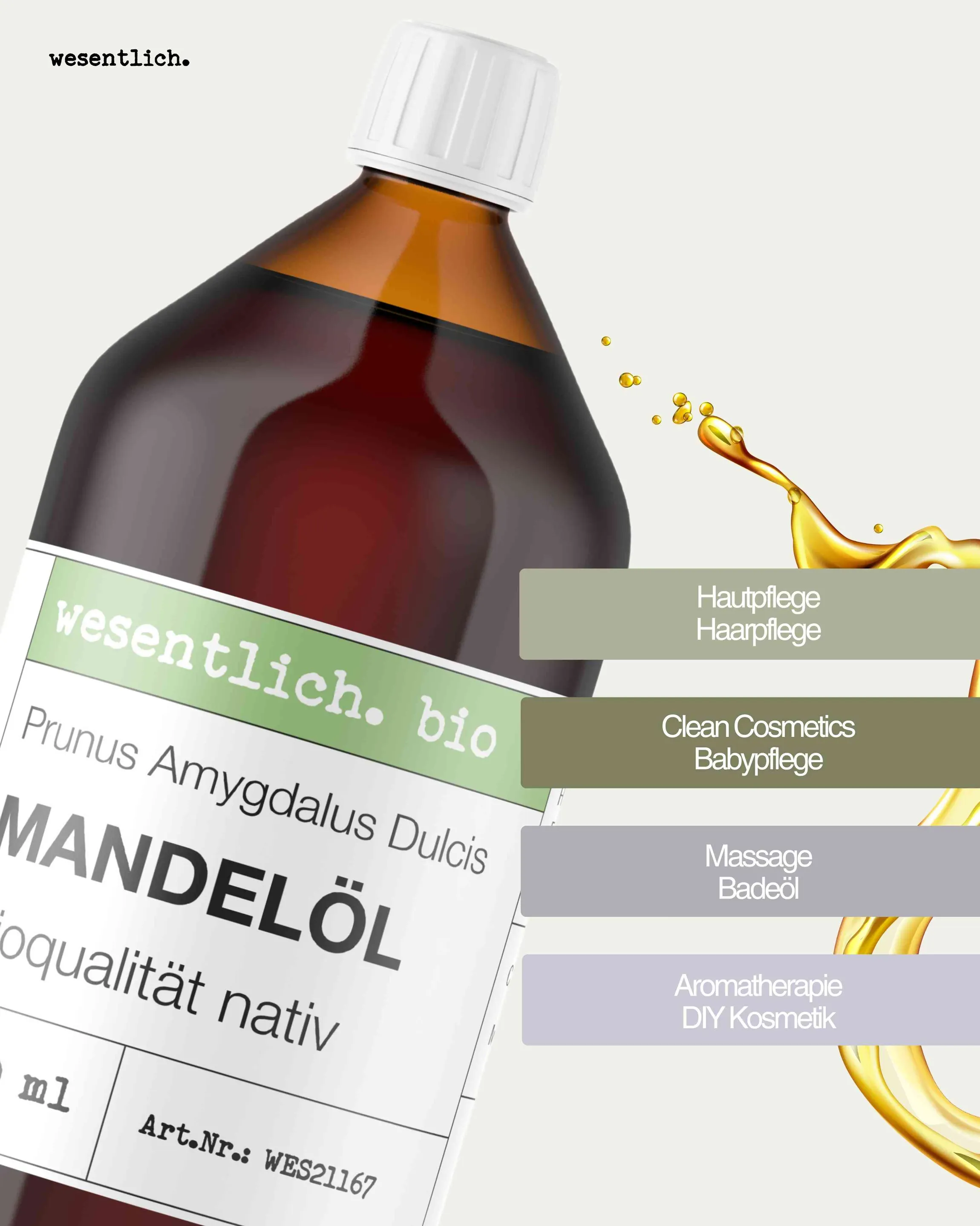 Mandelöl BIO kaltgepresst 1000ml