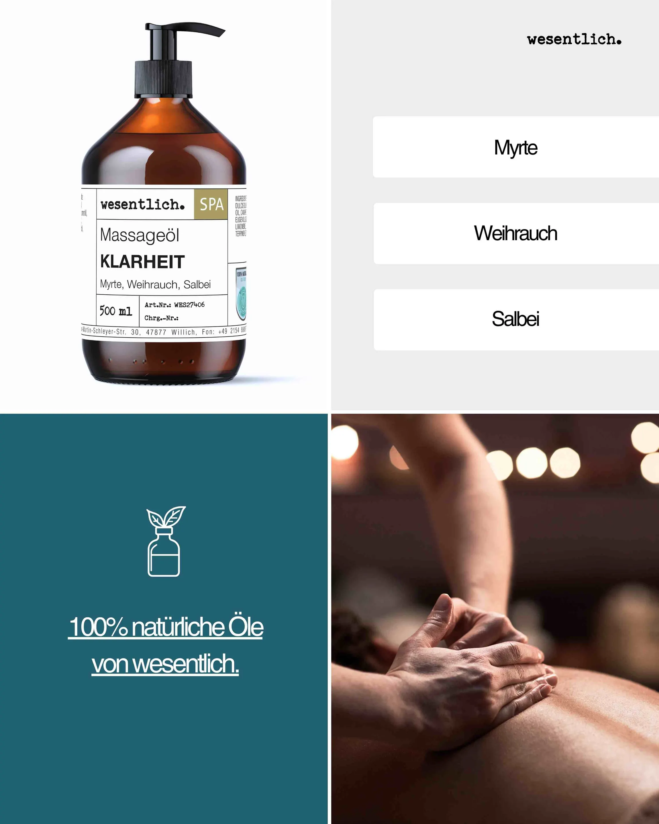Massageöl "Klarheit" 500ml