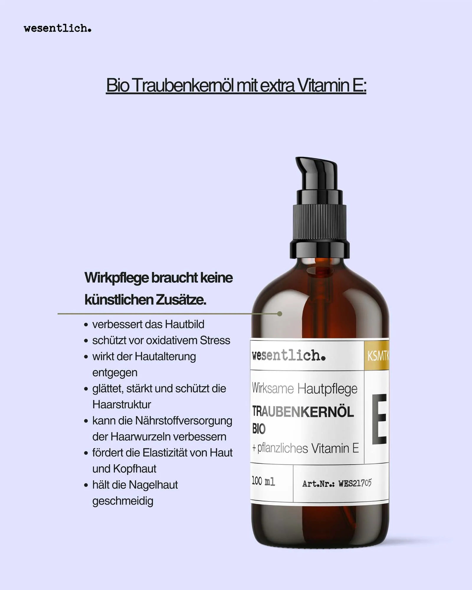 Traubenkernöl bio + Vitamin E