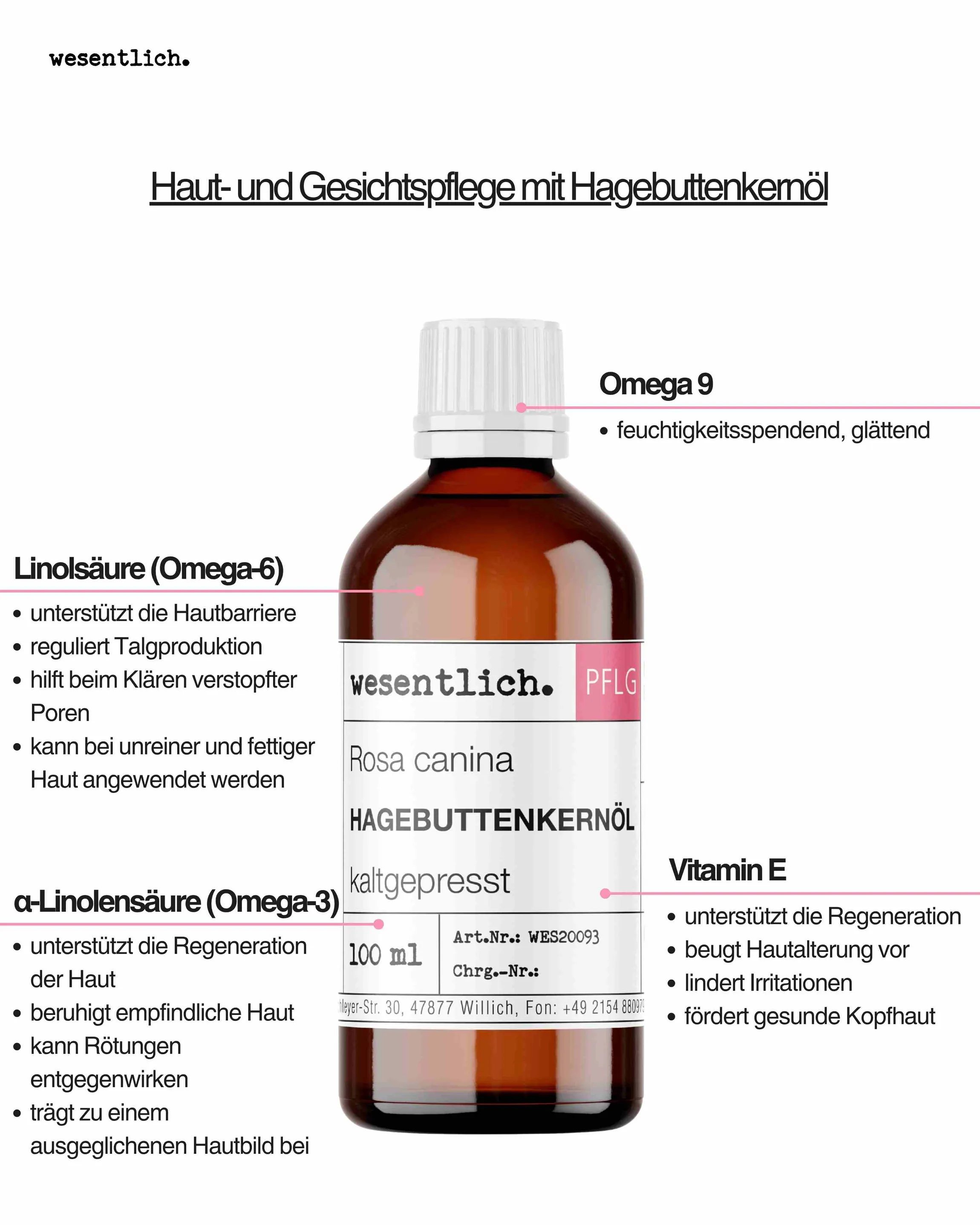 Hagebuttenkernöl kaltgepresst 100ml