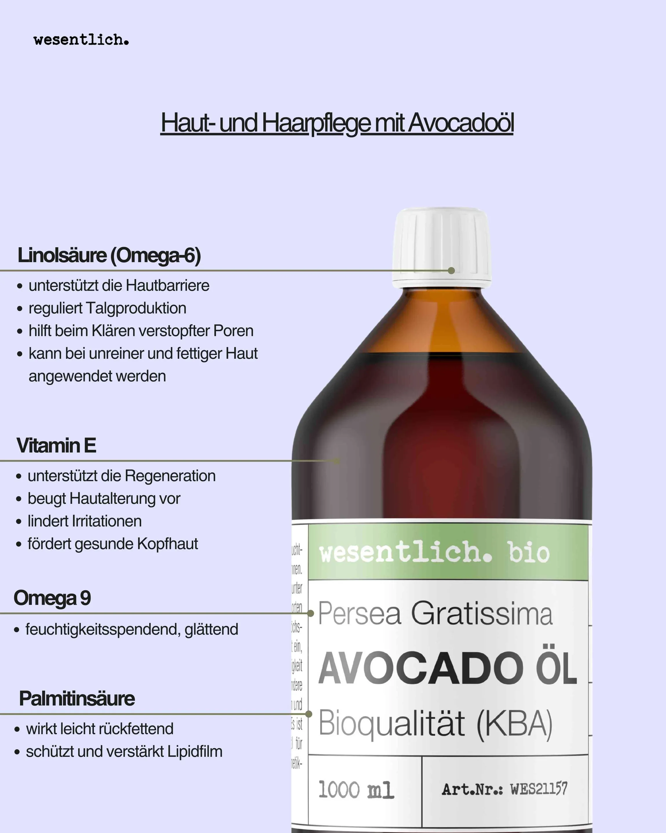 Avocadoöl BIO kaltgepresst 1000ml