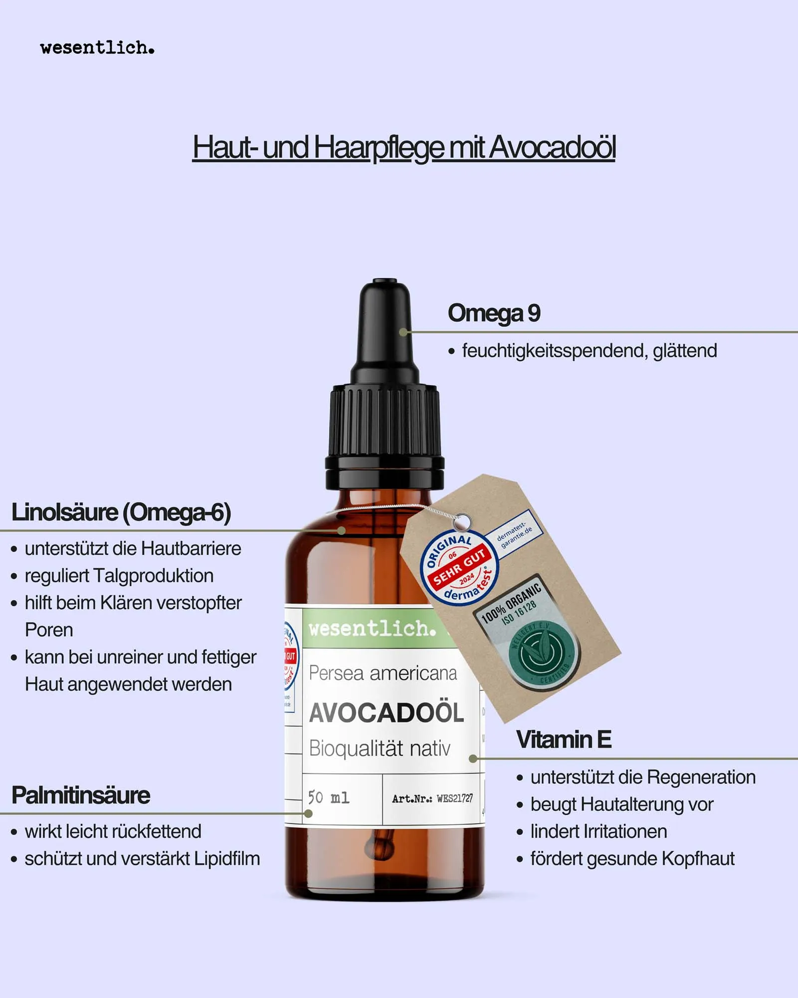 Avocadoöl BIO kaltgepresst 50ml