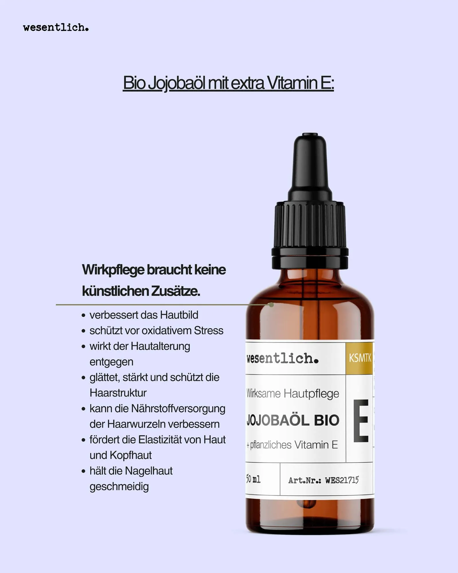 Jojobaöl bio + Vitamin E 50ml