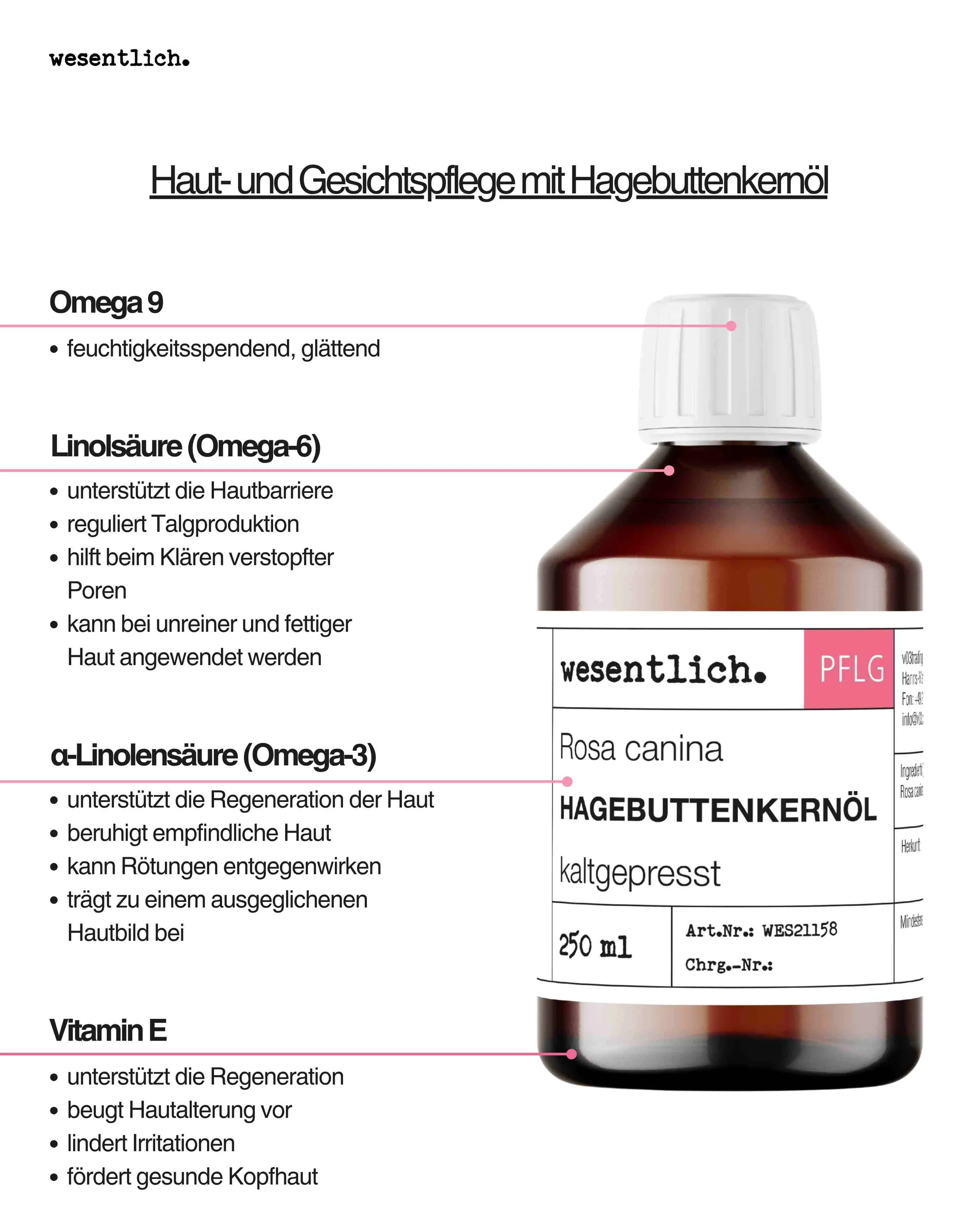 Hagebuttenkernöl kaltgepresst 250ml