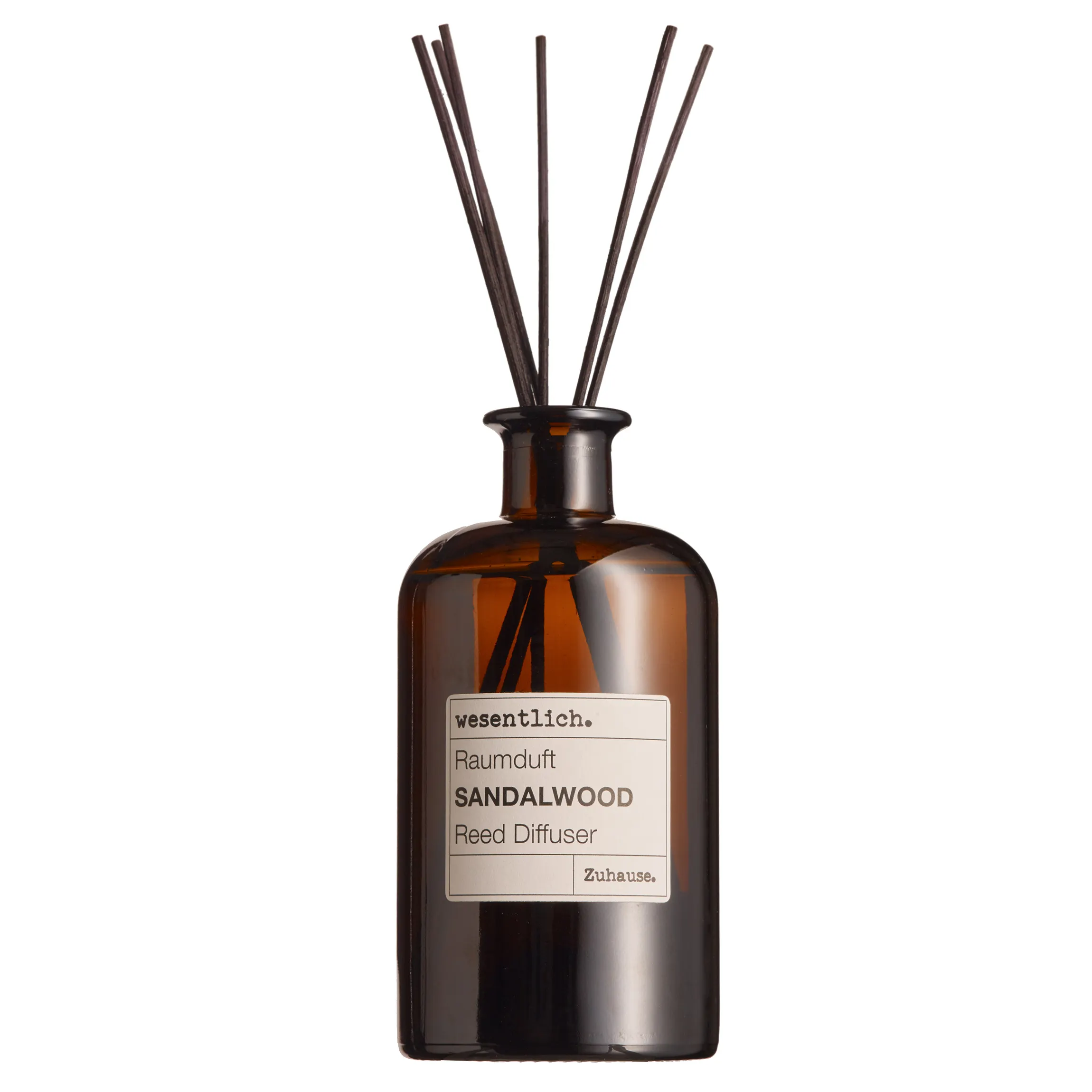 Reed Diffuser Raumduft Sandalwood (400ml) inkl. 7 Kapillarstäbchen 