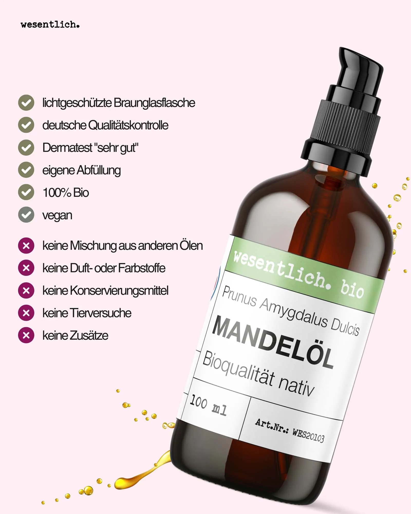 Mandelöl BIO kaltgepresst 1000ml