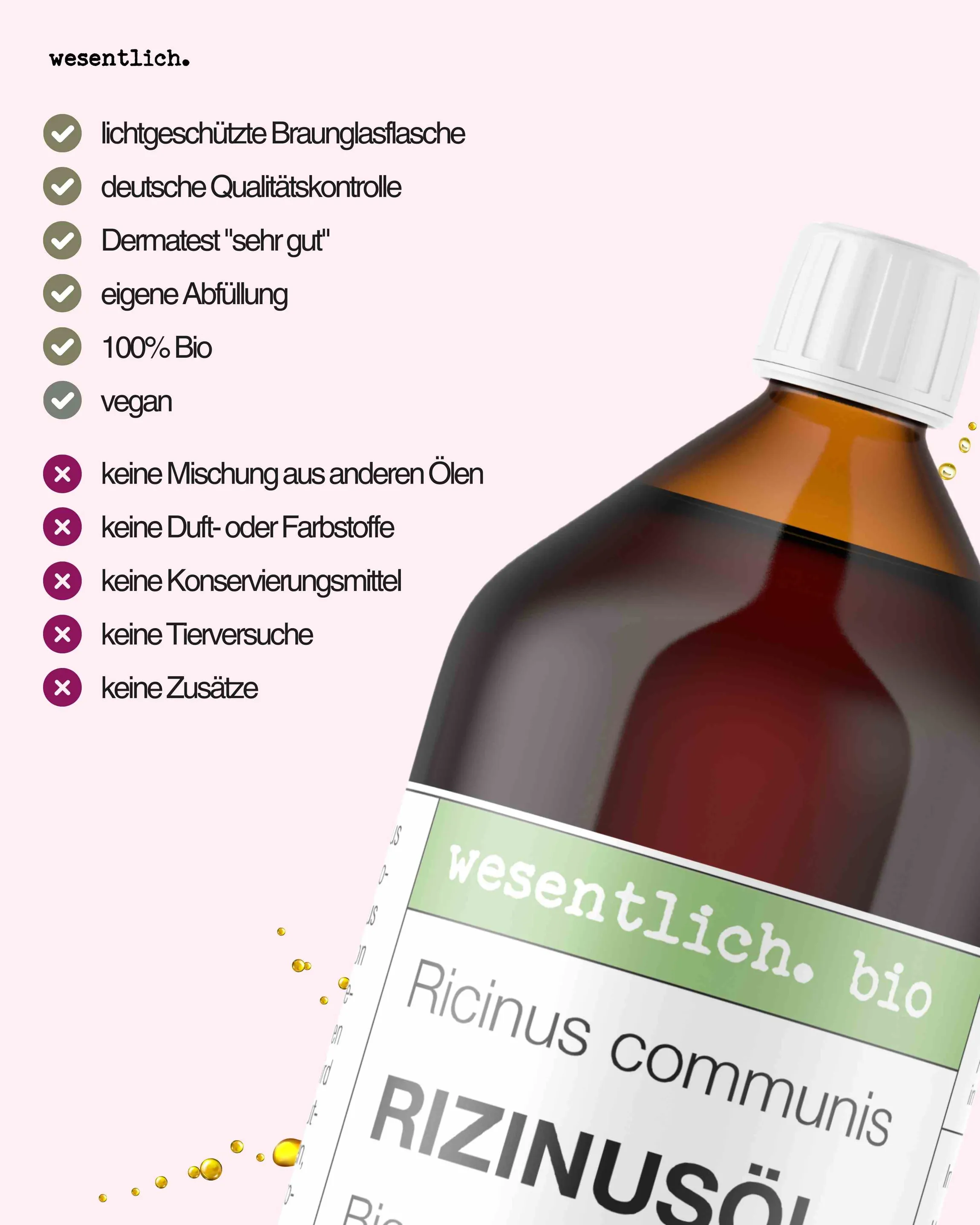 Rizinusöl BIO kaltgepresst 1000ml