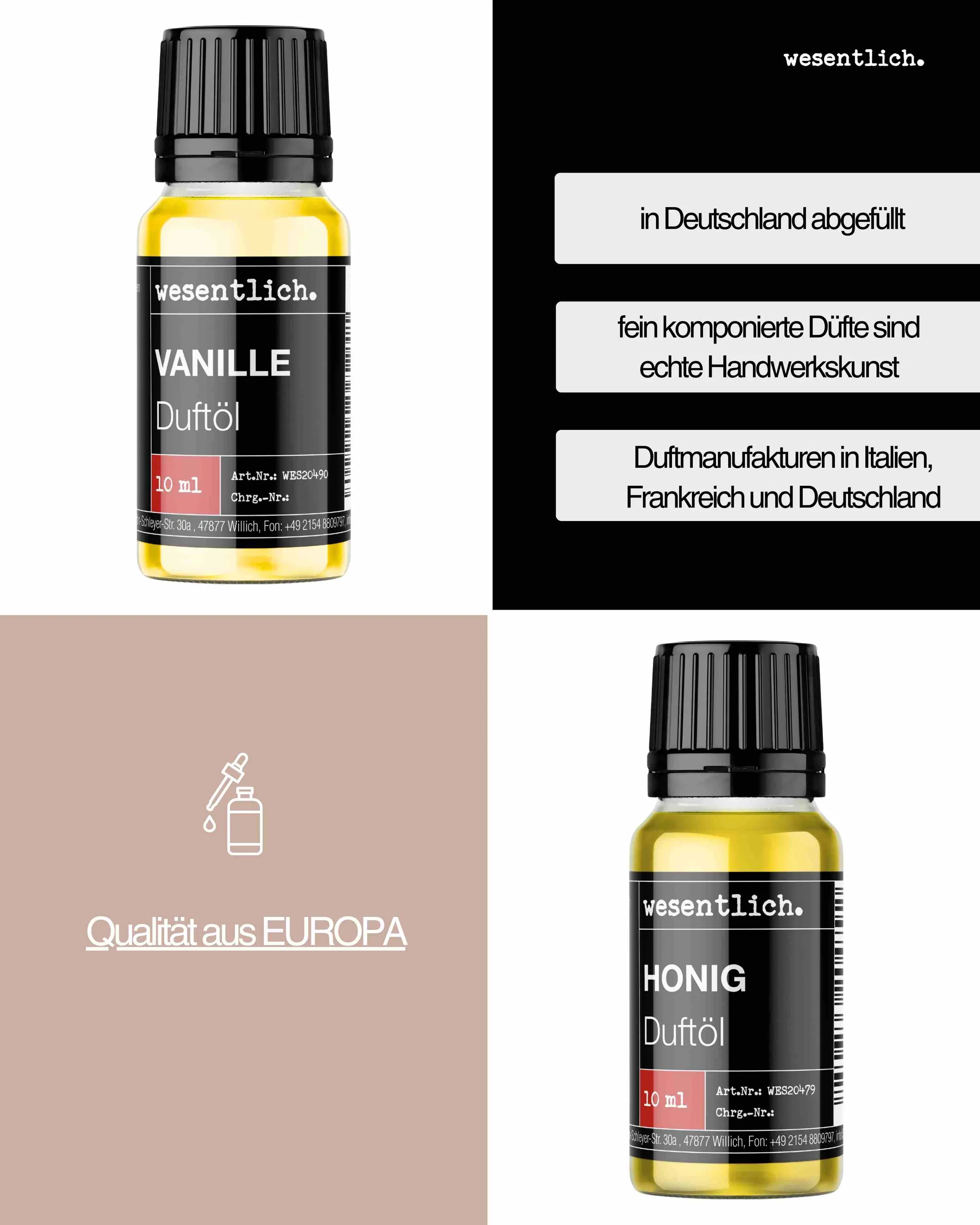 Duftöl-Set "Süss" - Vanille, Kokos, Honig (3x10ml) 