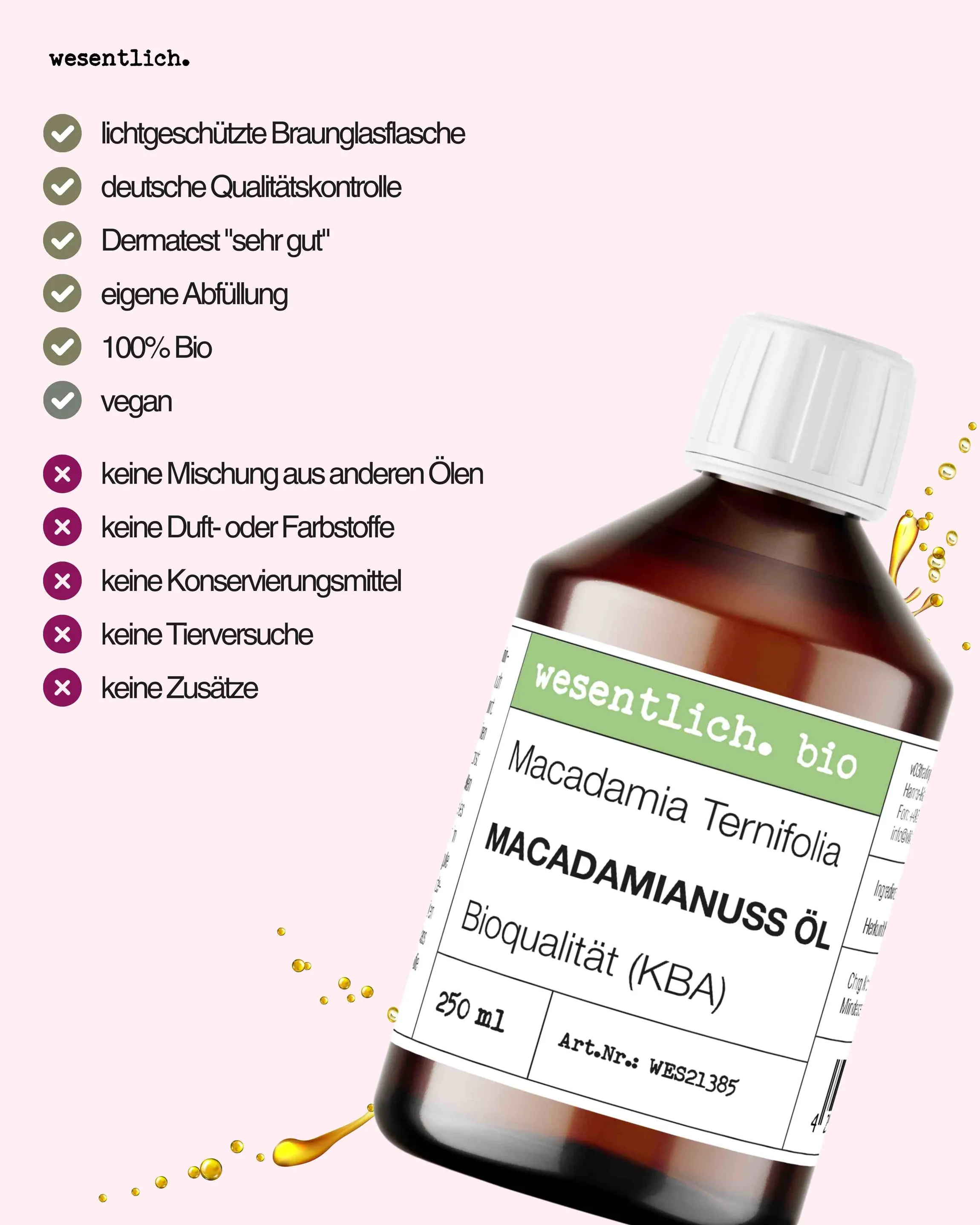 Macadamianussöl bio 250ml