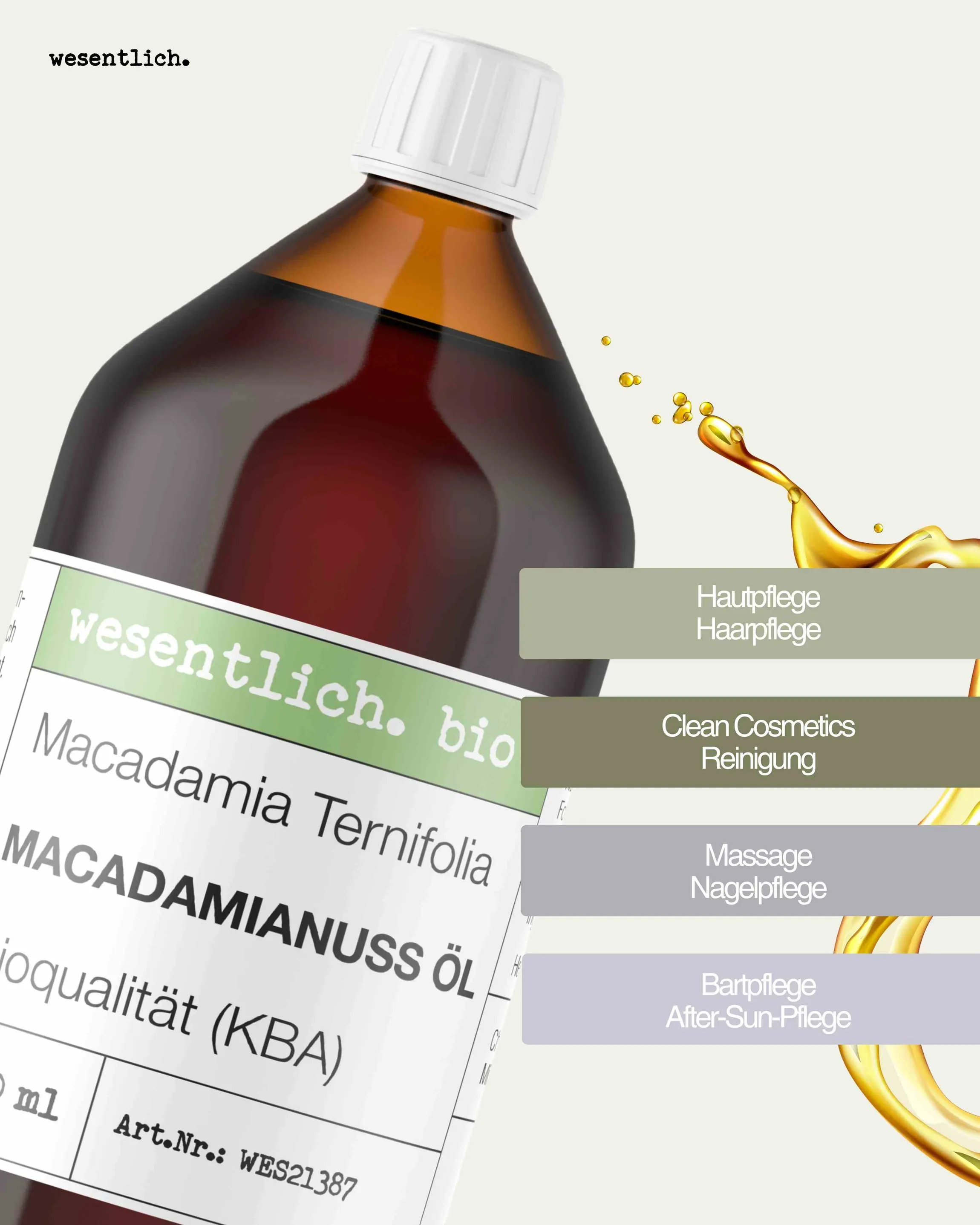 Macadamianussöl bio 1000ml
