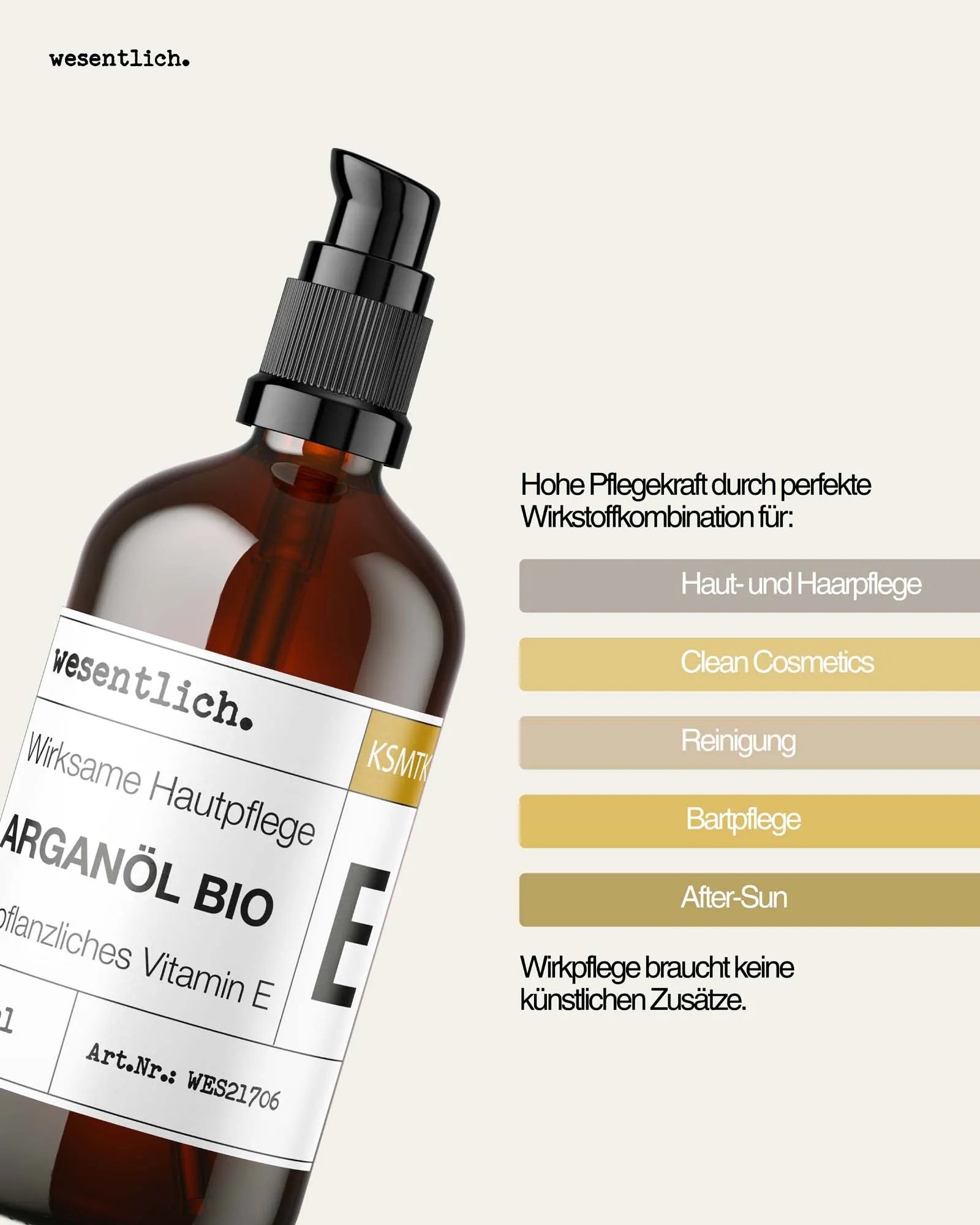 Arganöl bio + Vitamin E  100ml