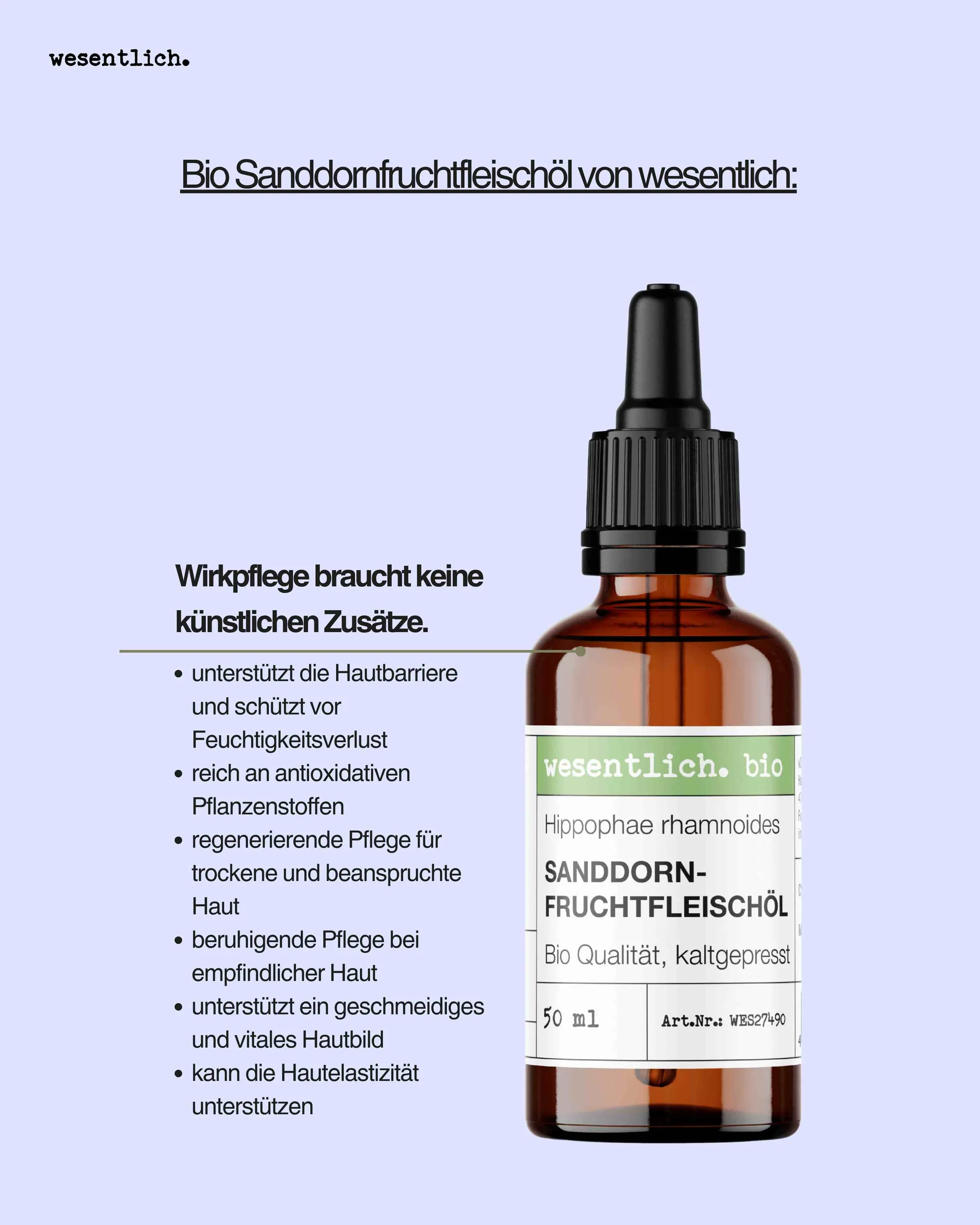 Sanddornfruchtfleischöl bio 50ml