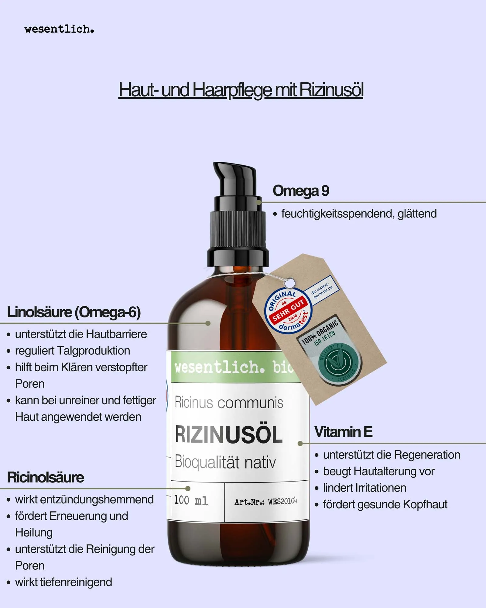 Rizinusöl BIO kaltgepr. 100ml