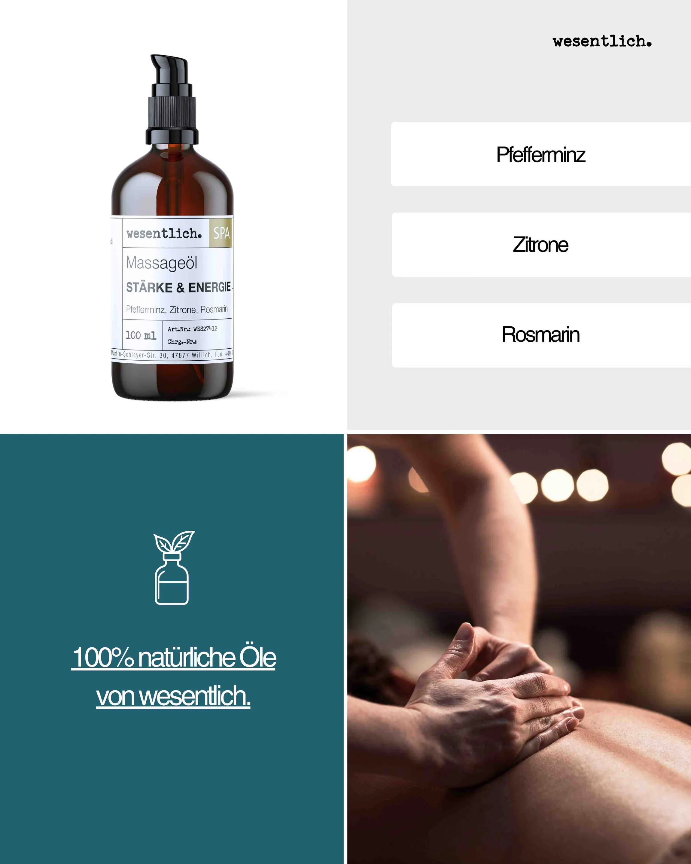 Massageöl "Stärke & Energie" 100ml