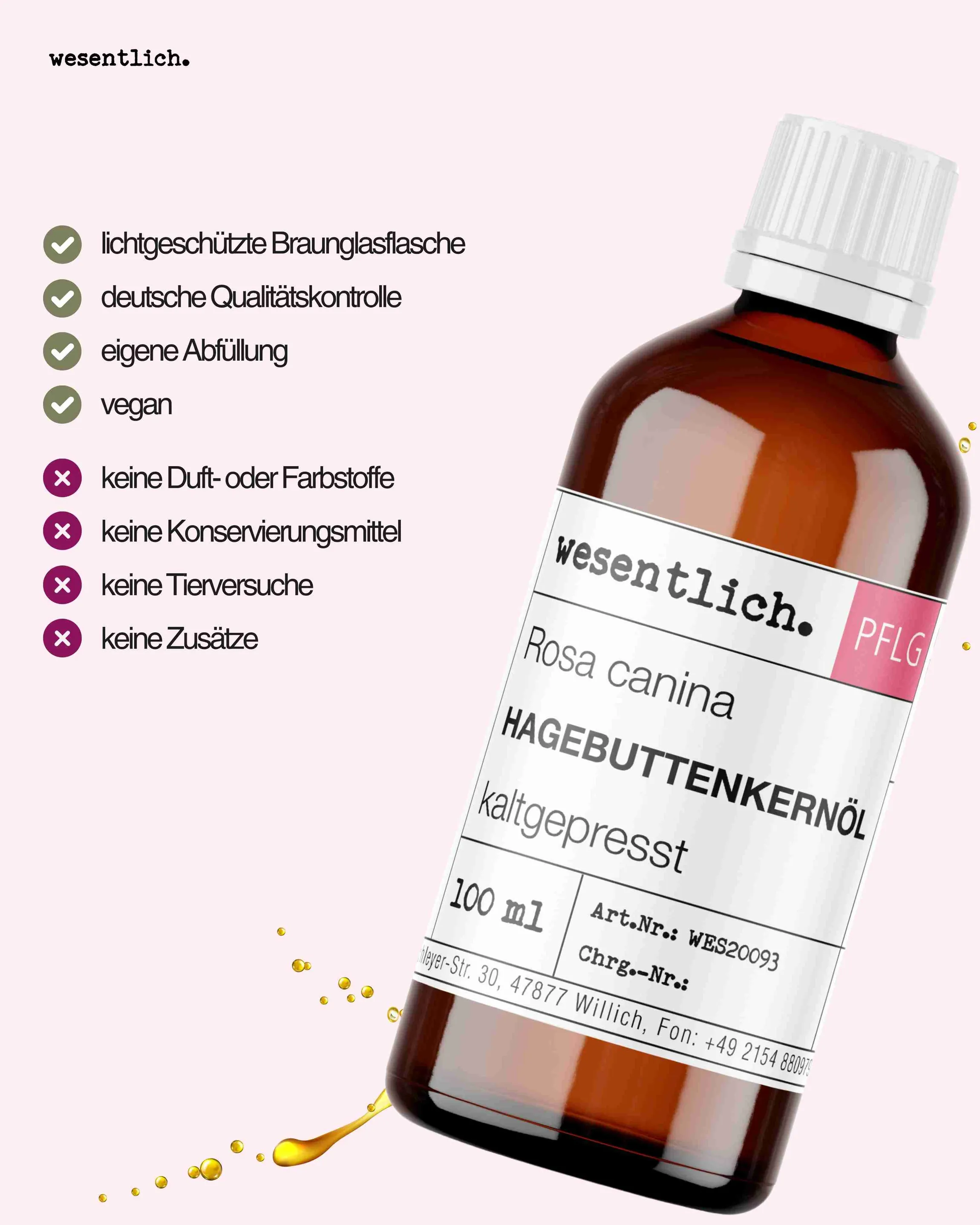 Hagebuttenkernöl kaltgepresst 100ml