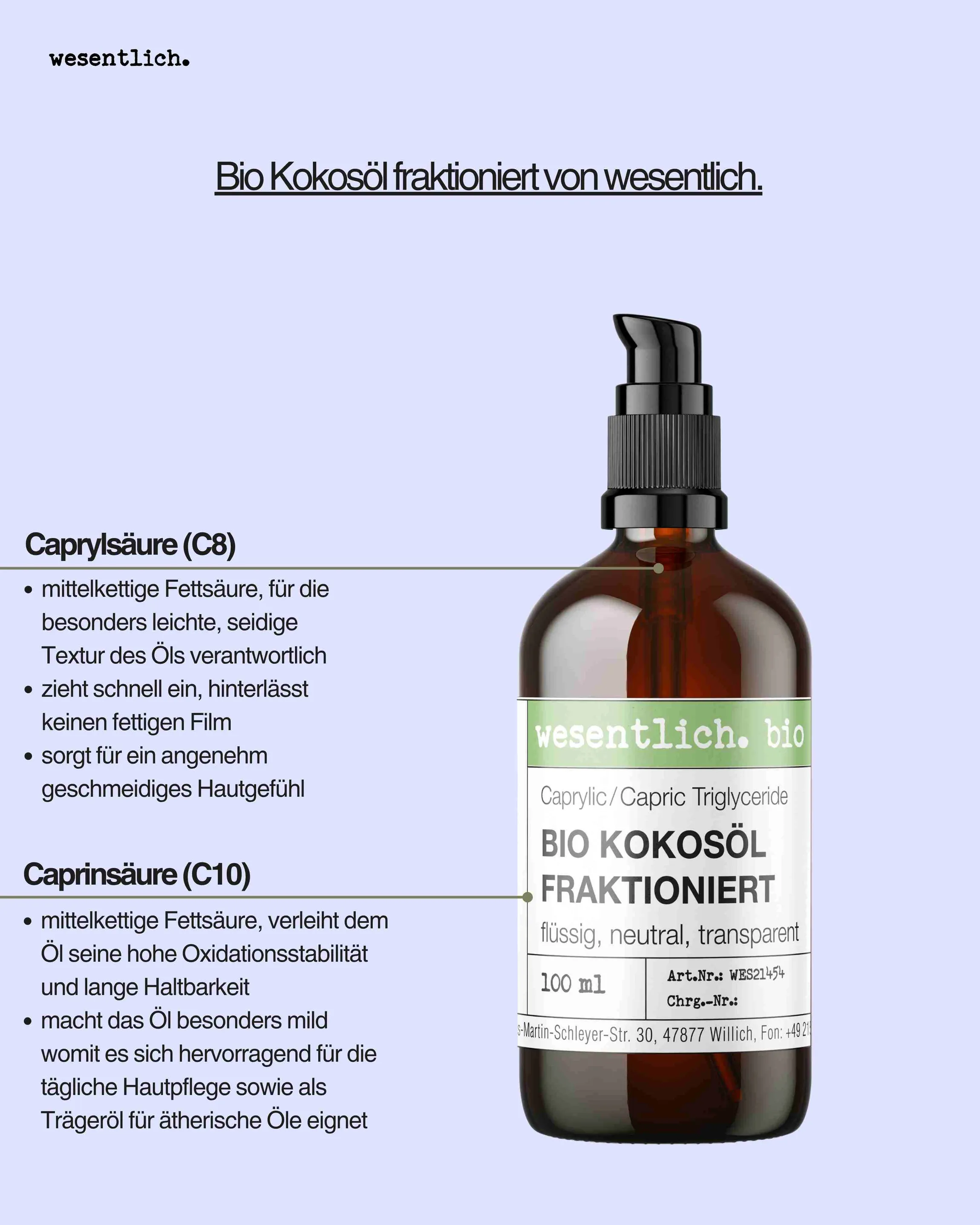 Kokosöl fraktioniert bio 100ml