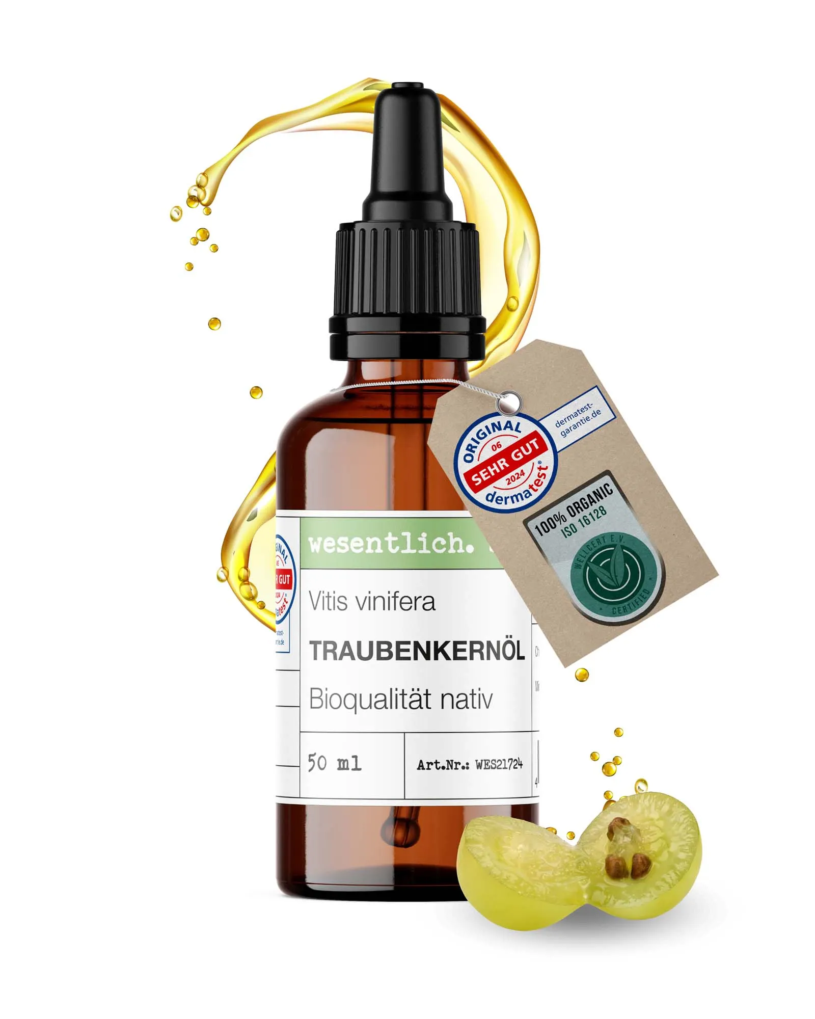 Traubenkernöl BIO kaltgepresst 50ml