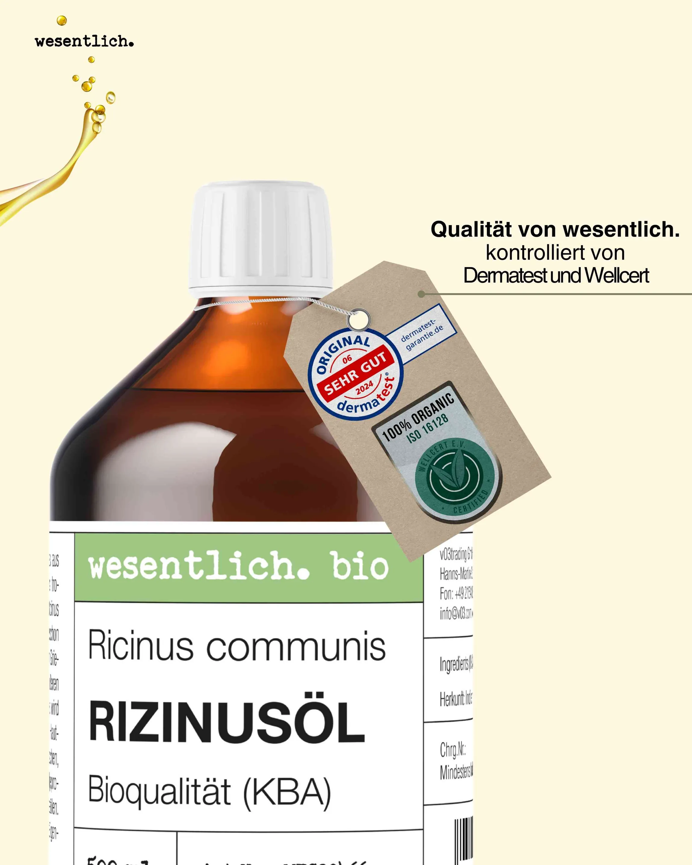 Rizinusöl BIO kaltgepresst 500ml