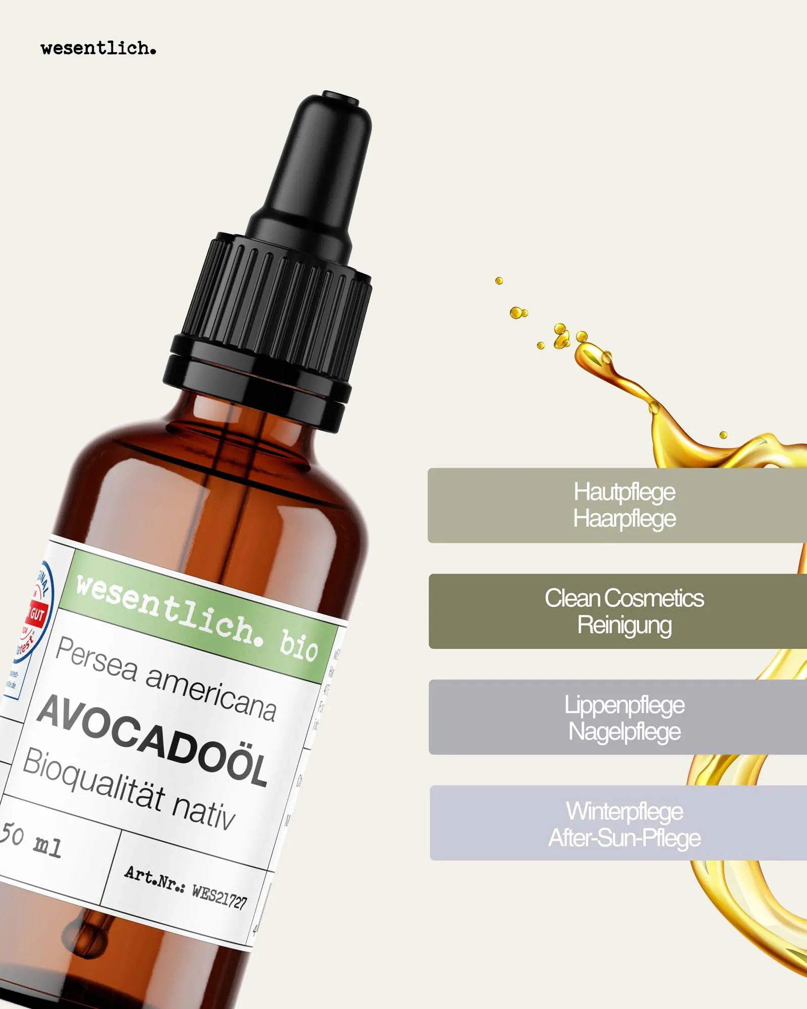 Avocadoöl BIO kaltgepresst 50ml