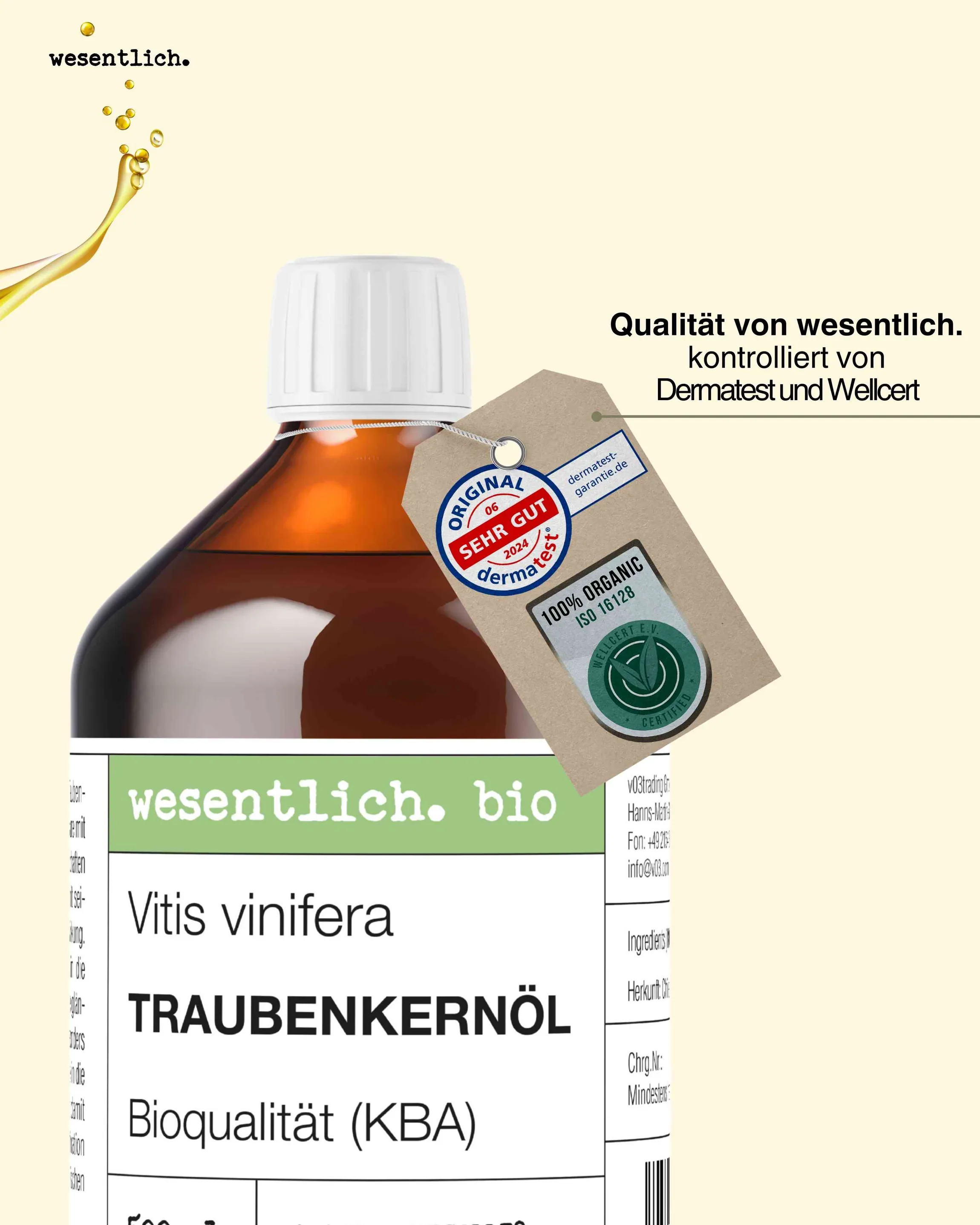 Traubenkernöl BIO kaltgepresst 500ml