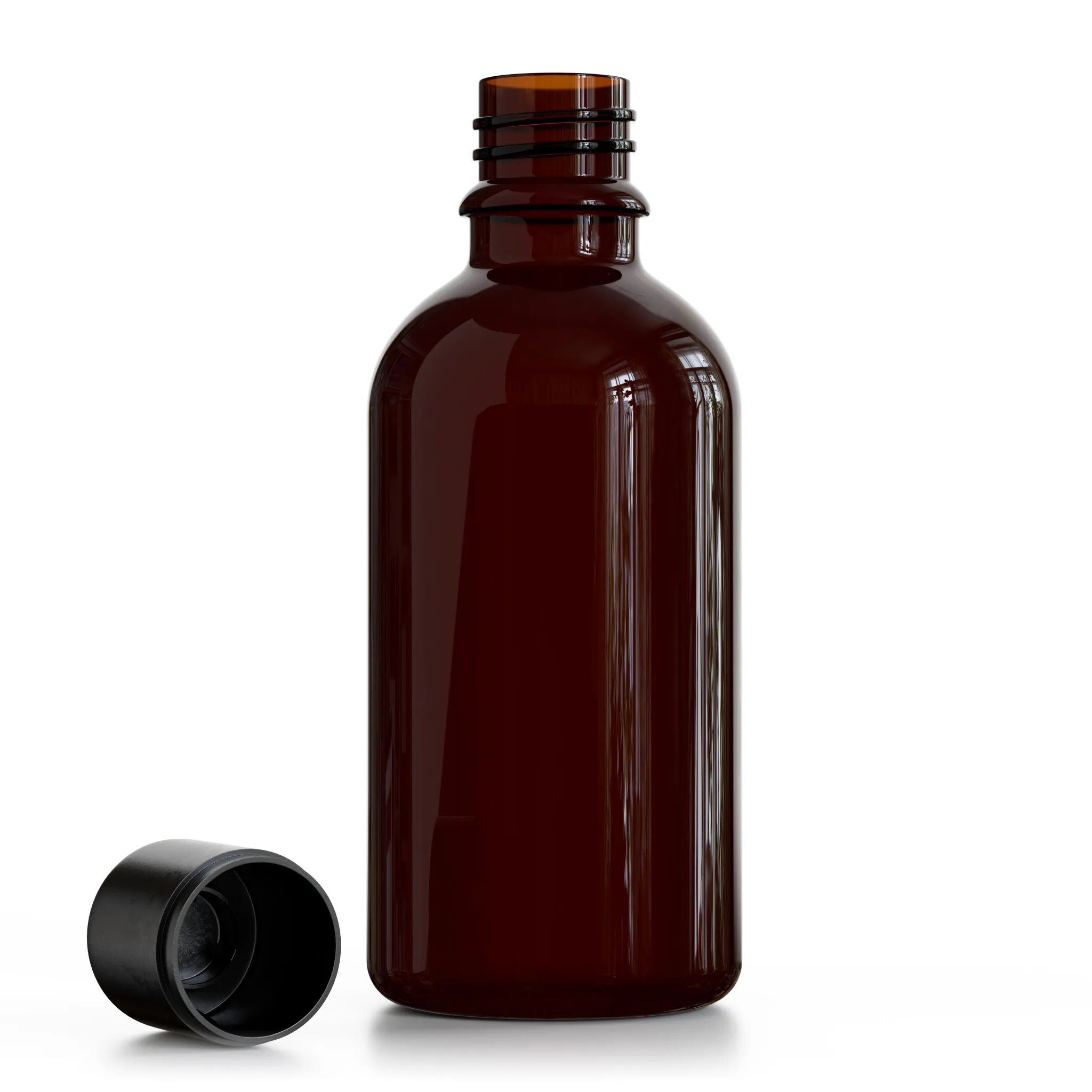 Braunglasflasche 50ml mit Originalitätsverschluss / 6er Set