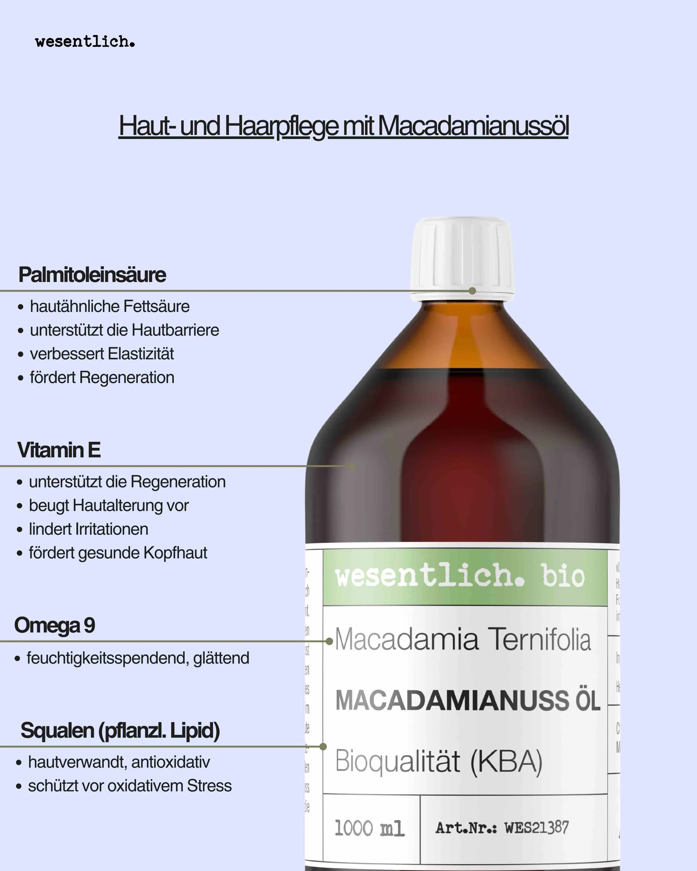 Macadamianussöl bio 1000ml