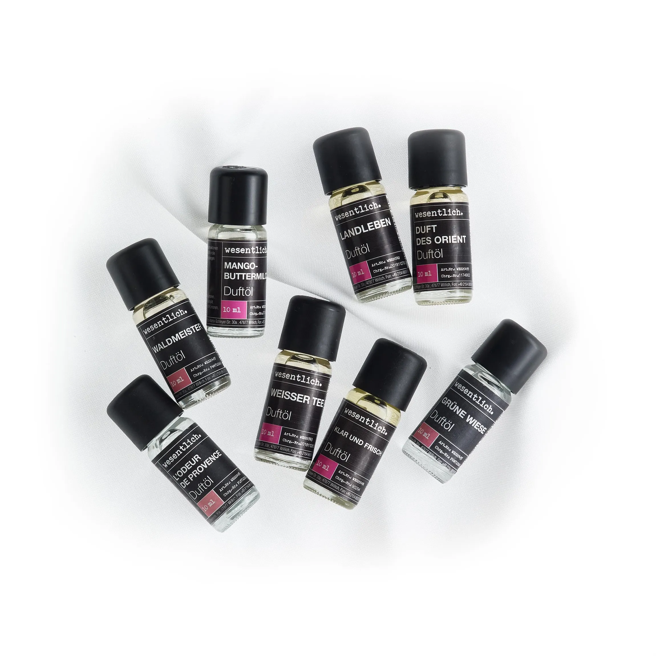 Set aus 8 ausgewählten Duftölen - "extravagant" 8x10ml